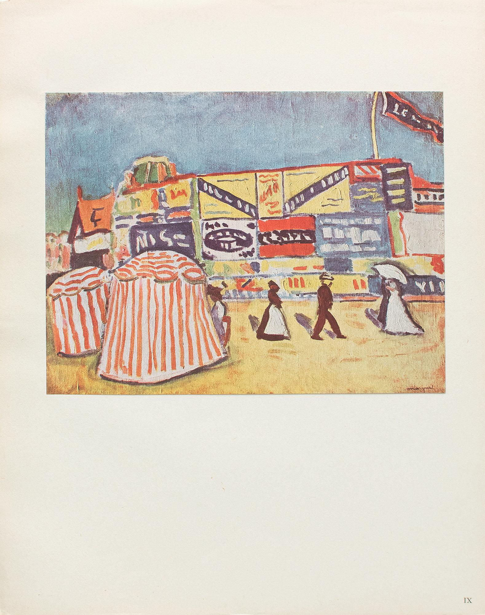 メゾチント　vintage Art 1950 After Albert Marquet 