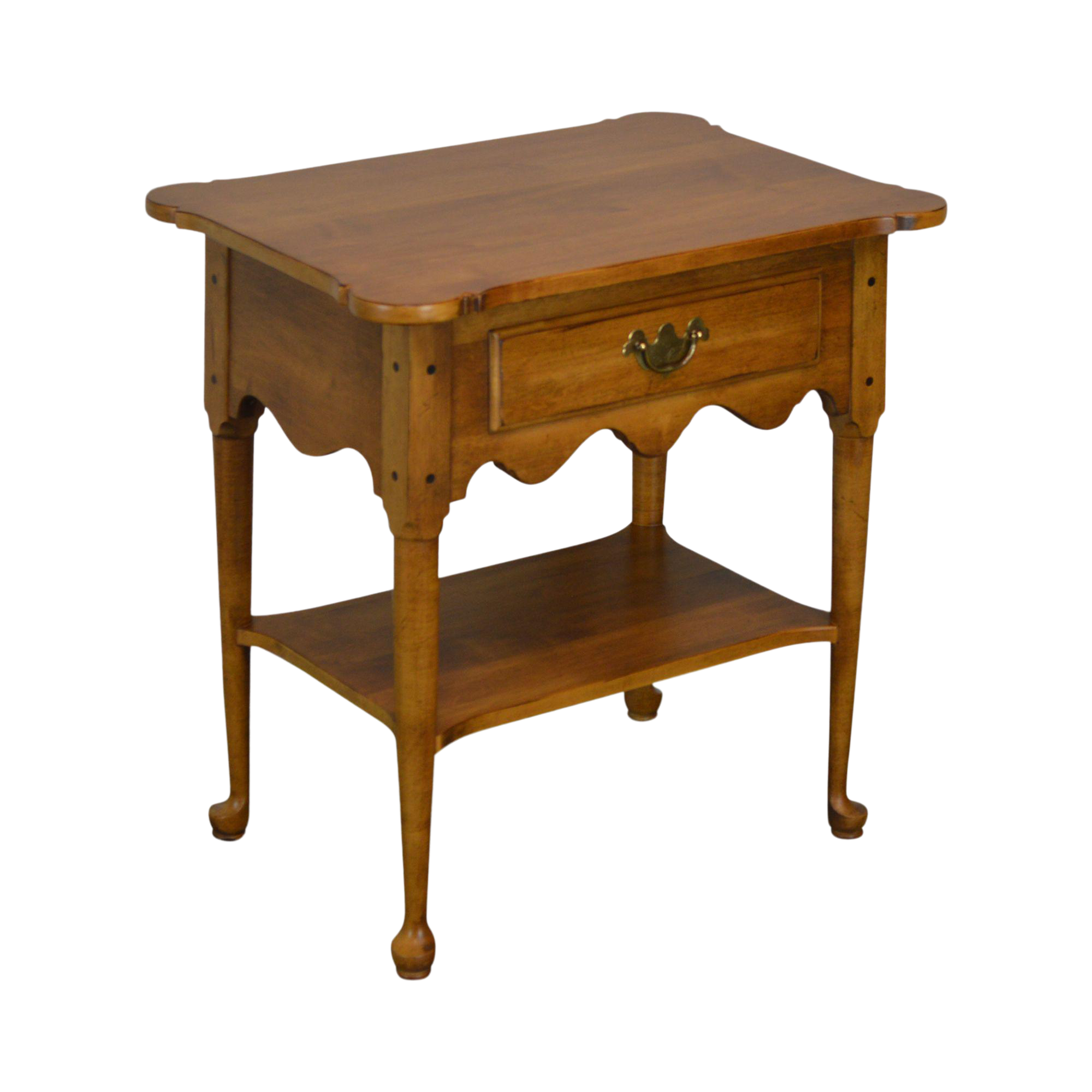 Ethan Allen Circa 1776 Collection One Drawer Maple Side Table Or