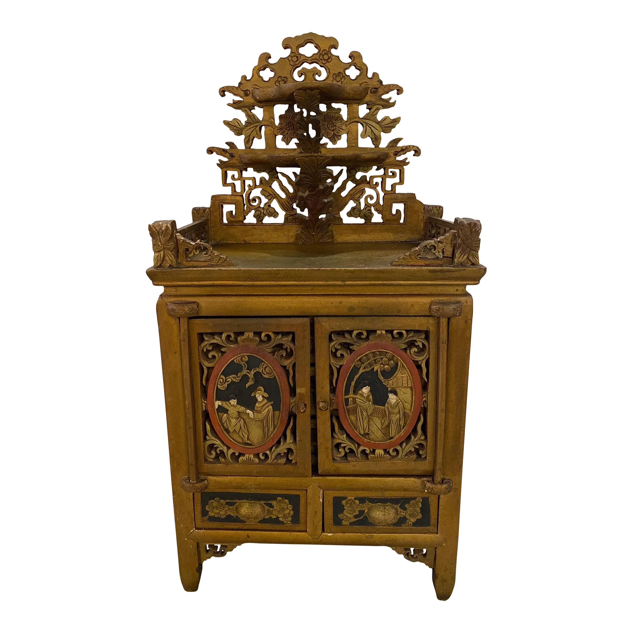 Antique Chinese Table Top Cabinet
