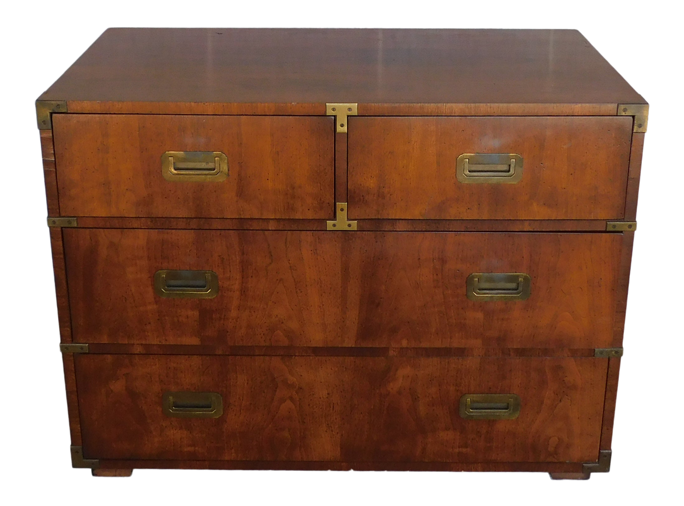 Henredon Campaign Style 4 Drawer Chest 30 H X 36 W Chairish