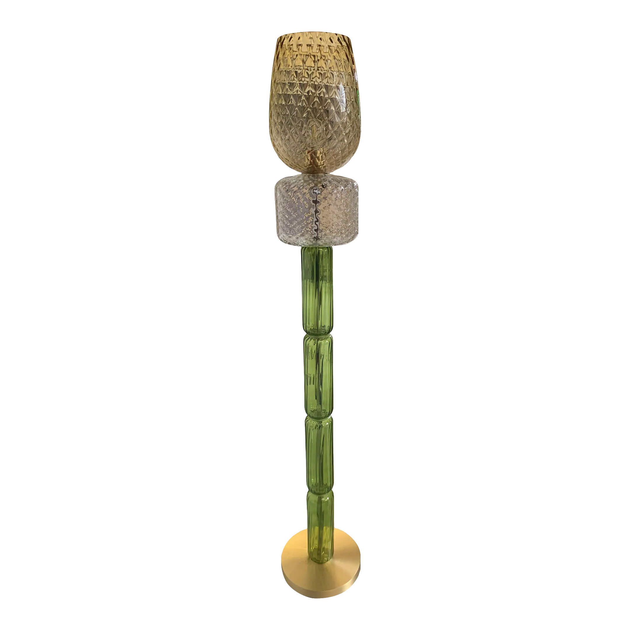 Contemporary Green Murano Glass Floor Lamp Chairish