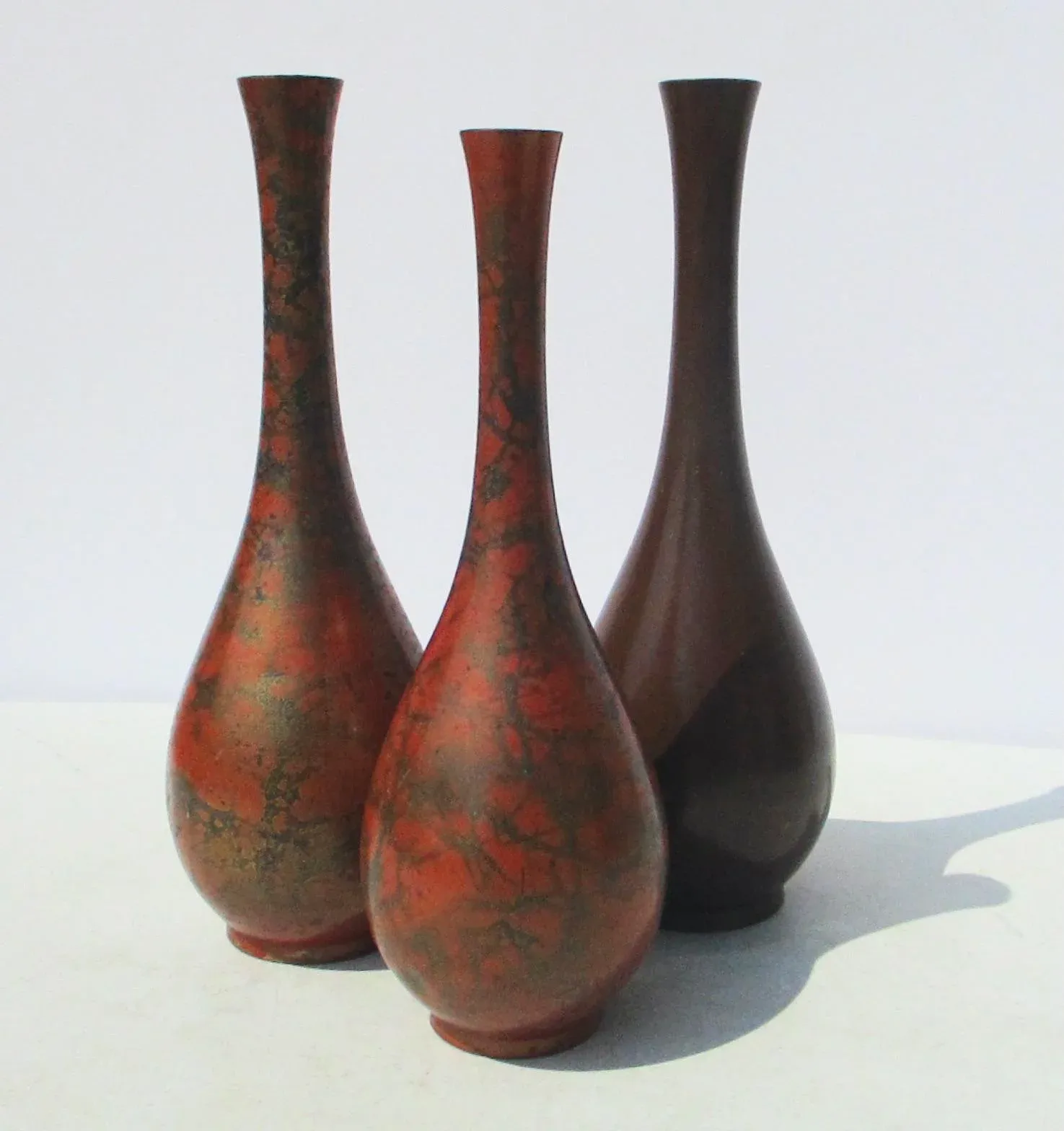 Japanese Bronze Vases -A Group of 3 | Chairish