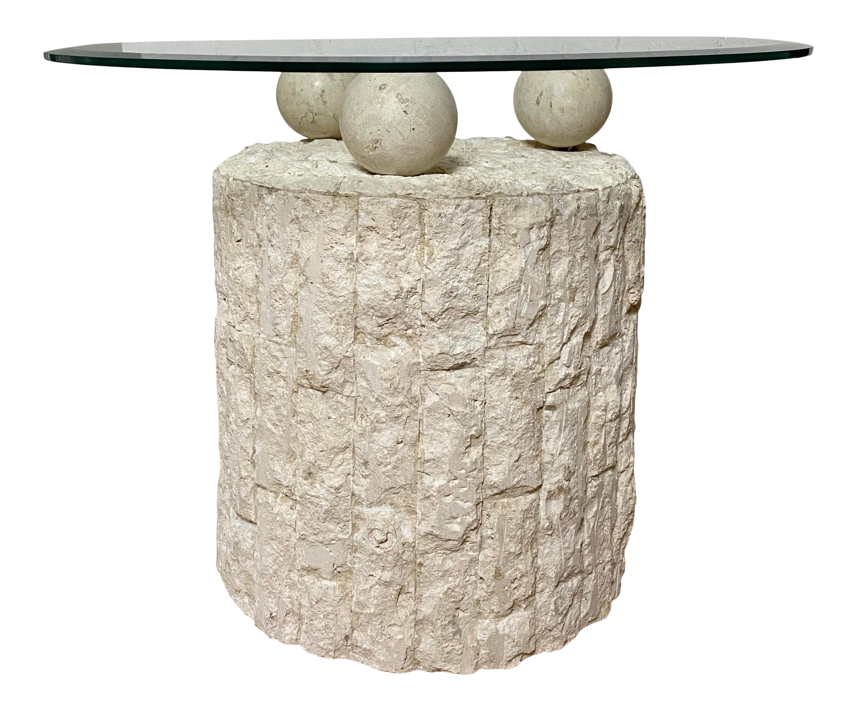 Postmodern Mactan Nature Stone Side Table Chairish