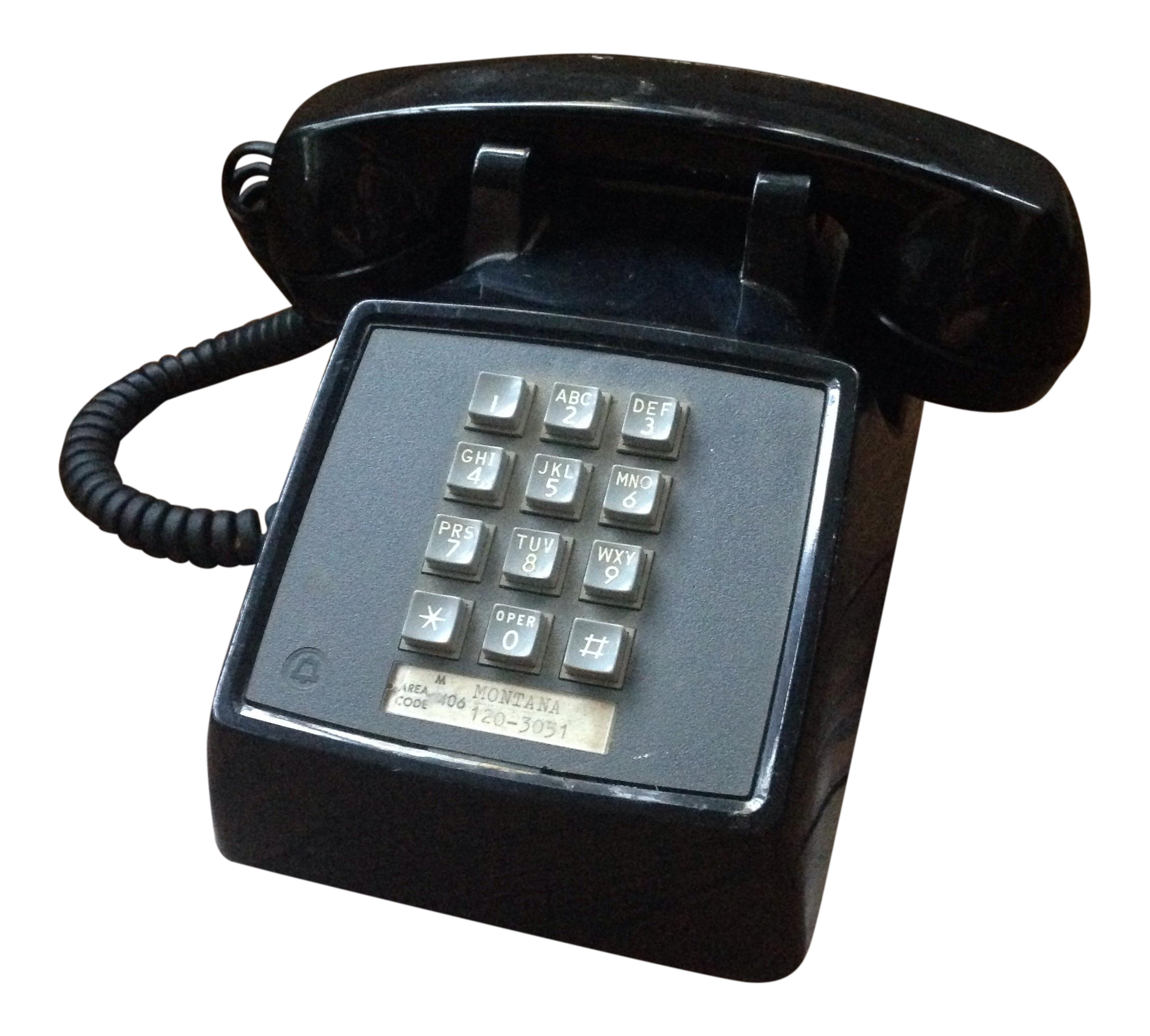 Vintage Black Push Button Telephone Chairish