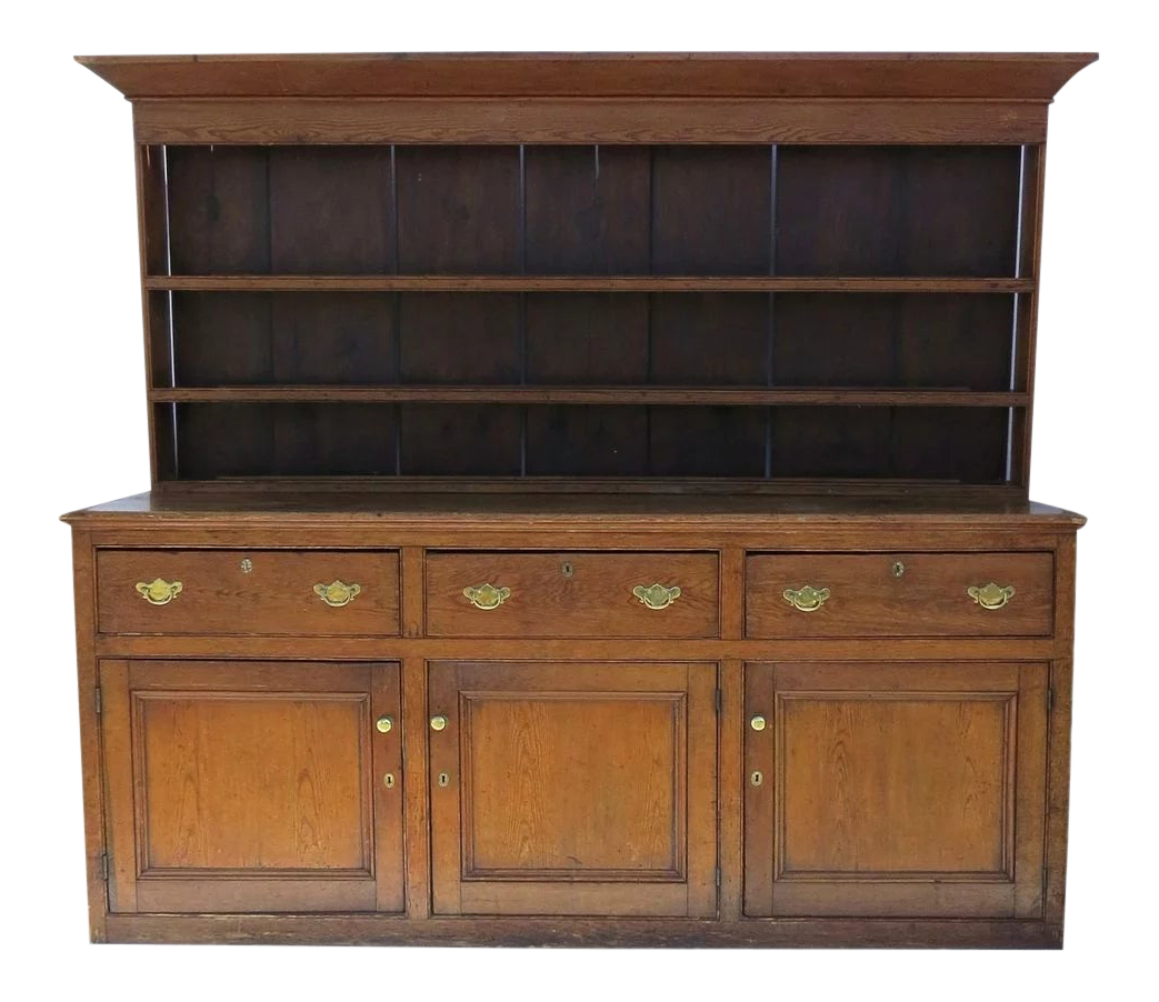 English Pine Dresser and Rack Base Sideboard Chairish