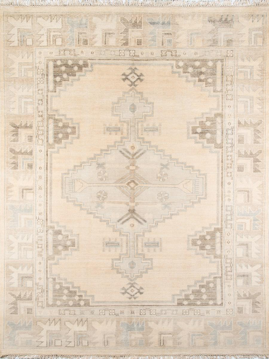 Erin Gates Concord Walden Beige Hand Knotted Wool Area Rug 7'9" X 9'9