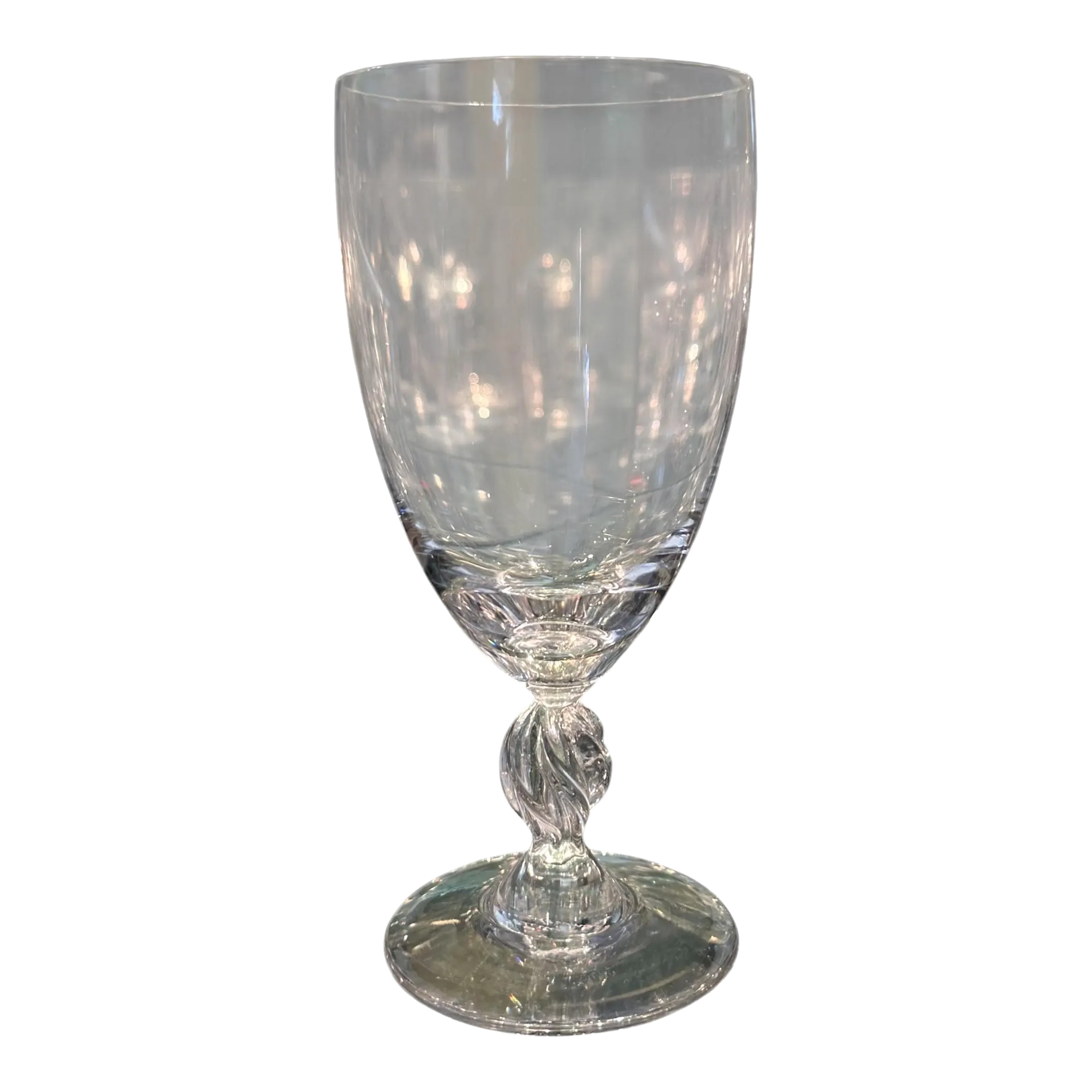 Signed Lalique French Crystal Wine Stem Goblet - Priced Each