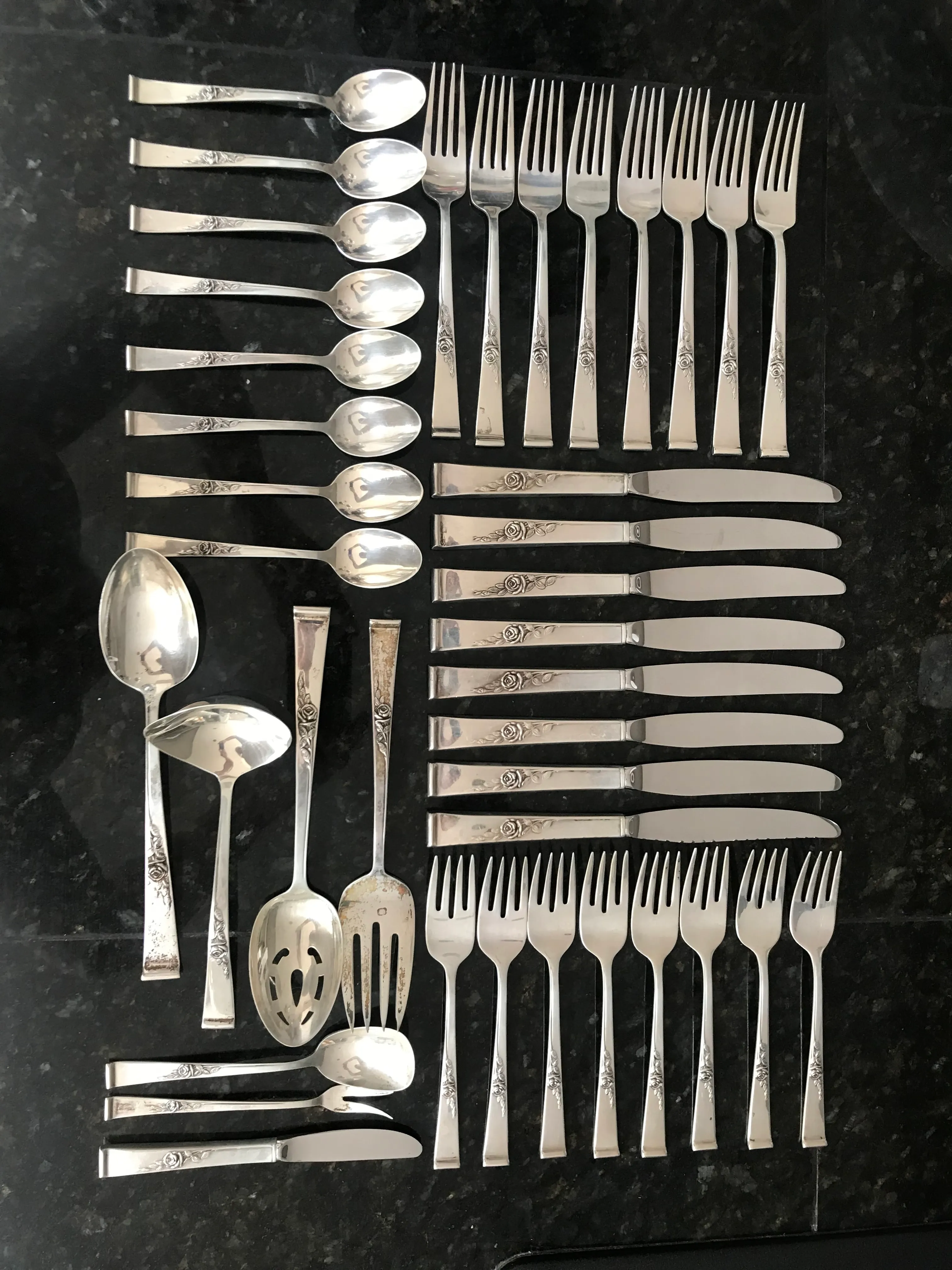 Dinner Silverware Service Modern Victorian By Lunt Sterling Silver