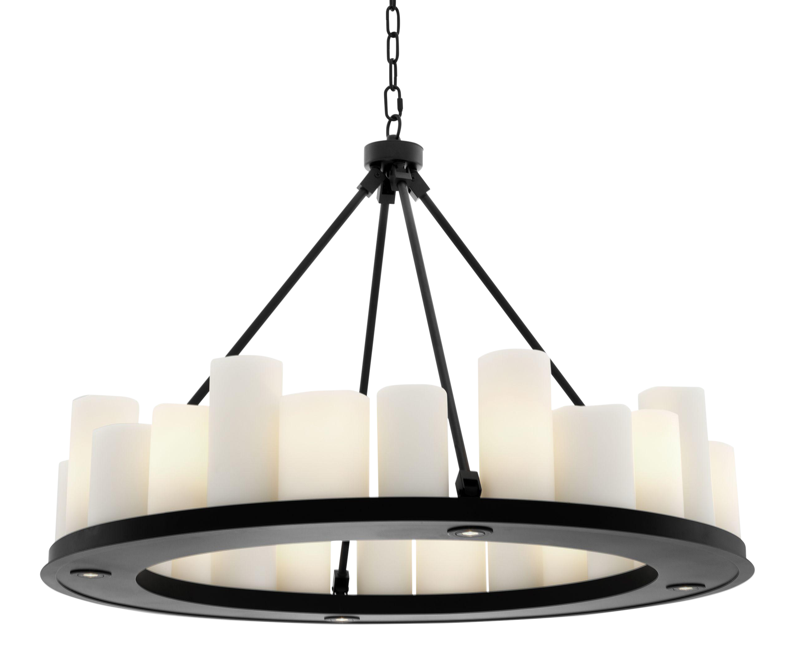 Black Round Candle Chandelier Eichholtz Commodore Chairish