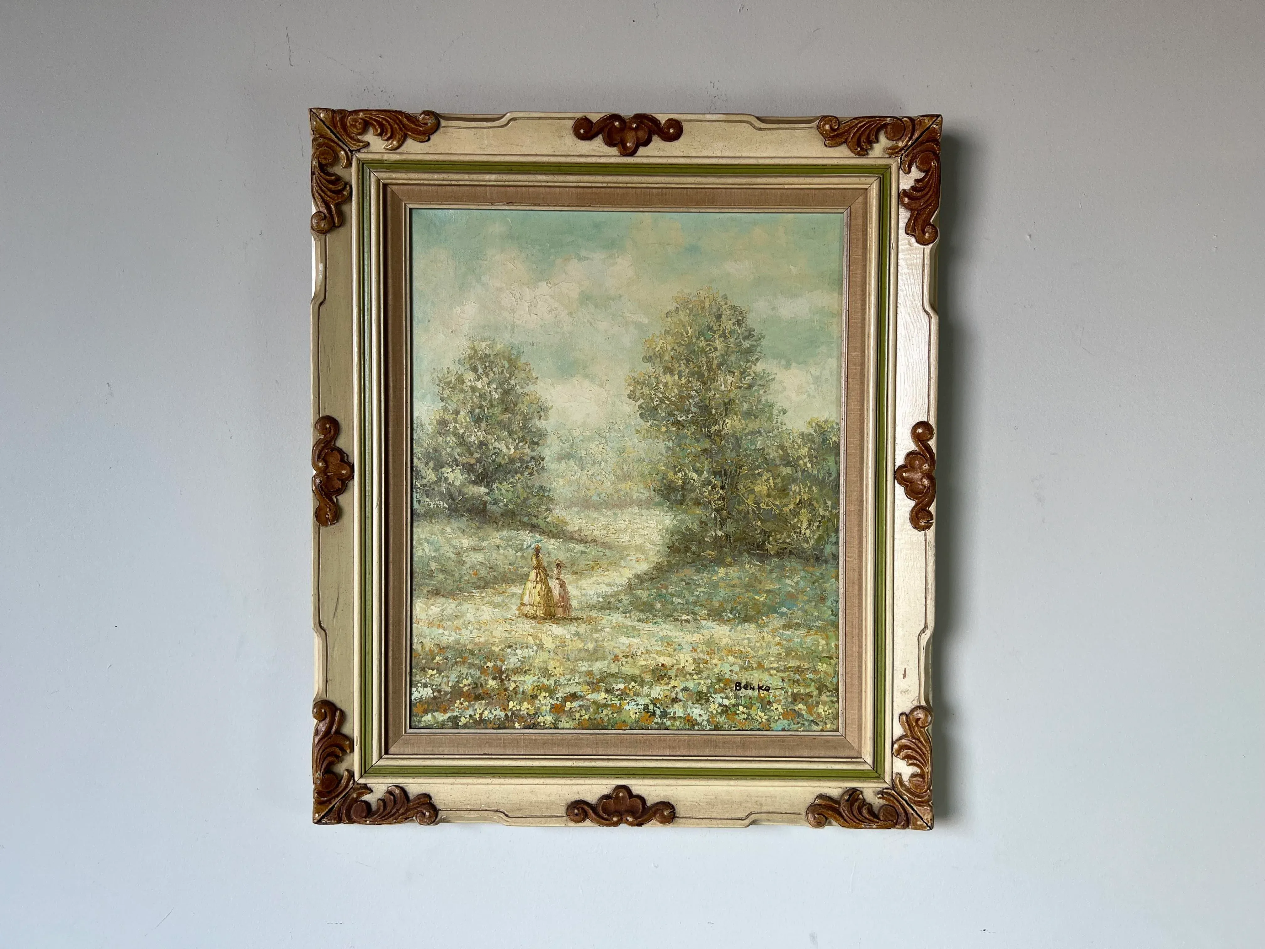 70's Benko Impressionist Abstract Oil on Canvas Painting