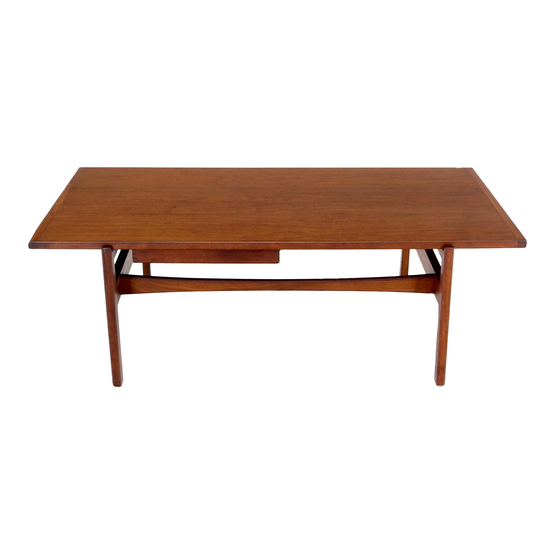 One Drawer Rectangle Shape Teak Danish MidCentury Modern Coffee Table