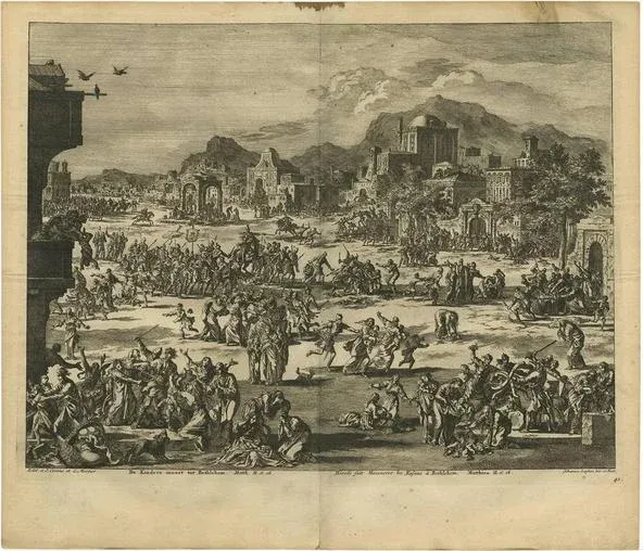 J. Luyken, Bible Scene: Slaughter of the Innocents, 1743, Print