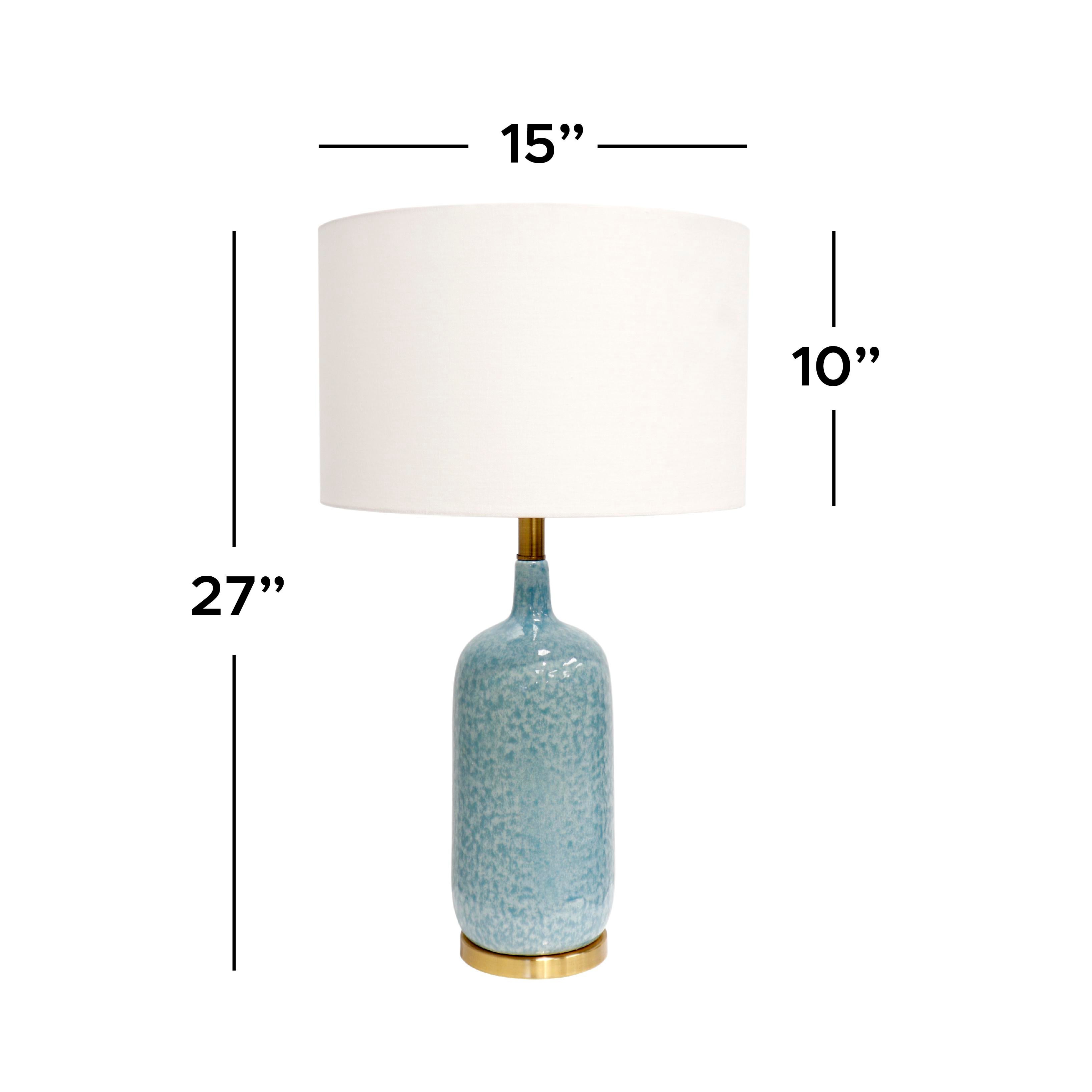 Pasargad Home Tucson Blue Table Lamp, H27