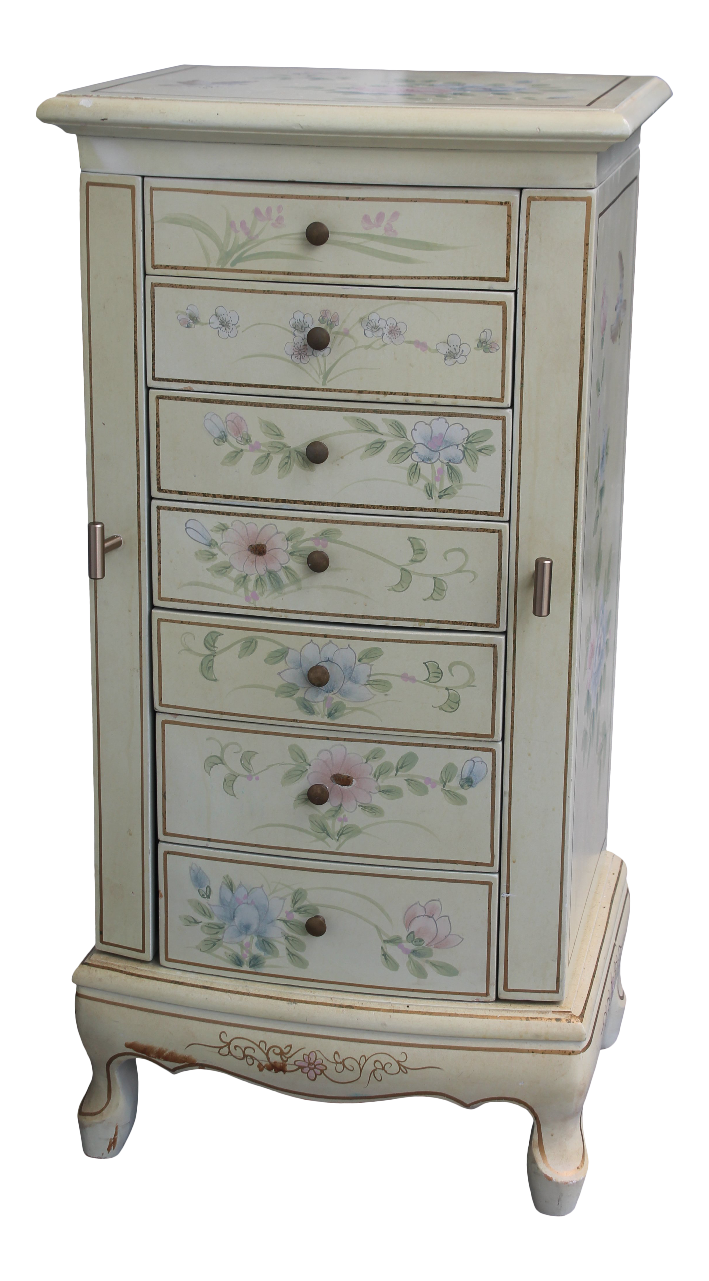 1950s Cottage Deluxe Tall Jewelry Chest Chairish