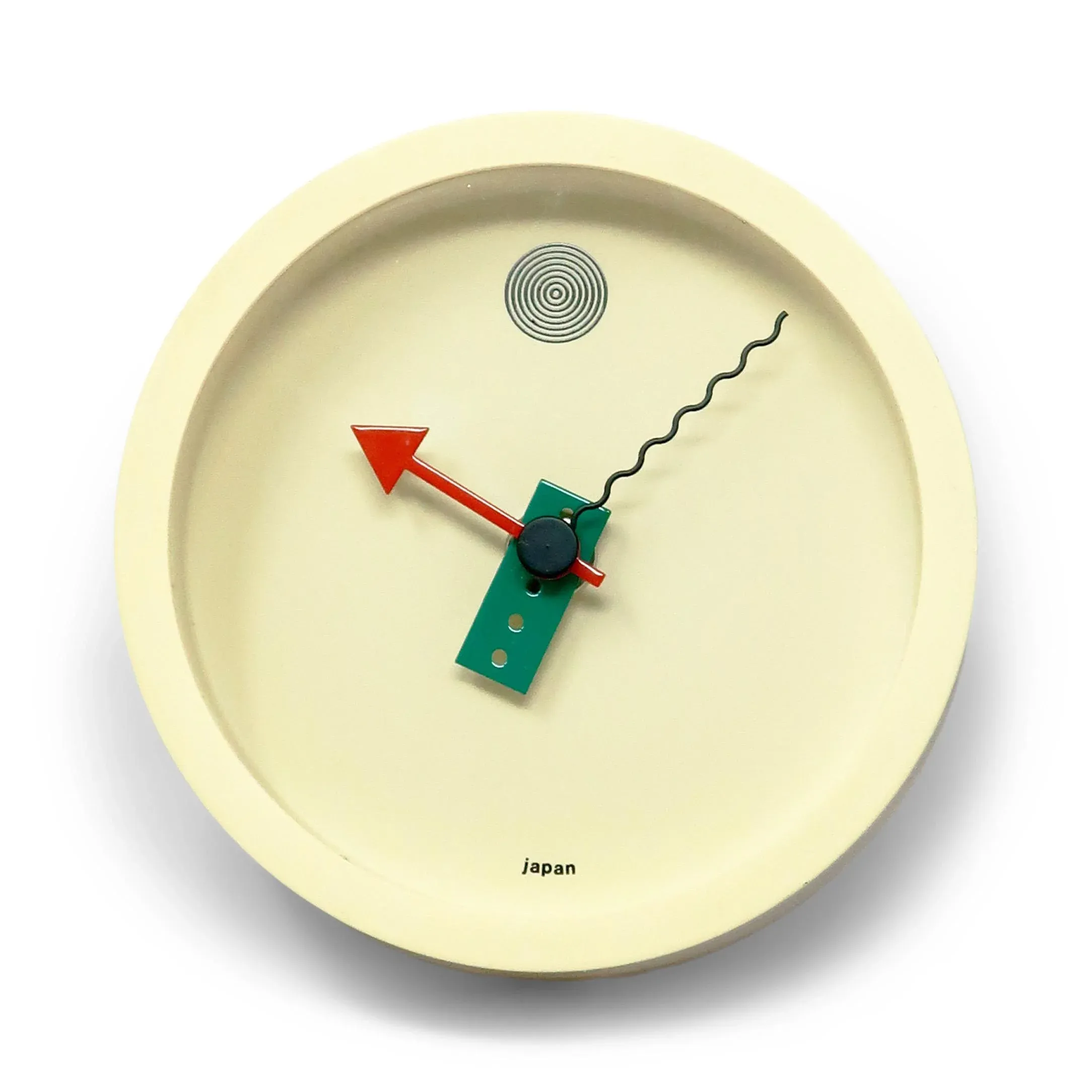 80's miyabi ポストモダン clock モダン 1980s White Postmodern Wall Clock by Shohei Mihara for Wakita