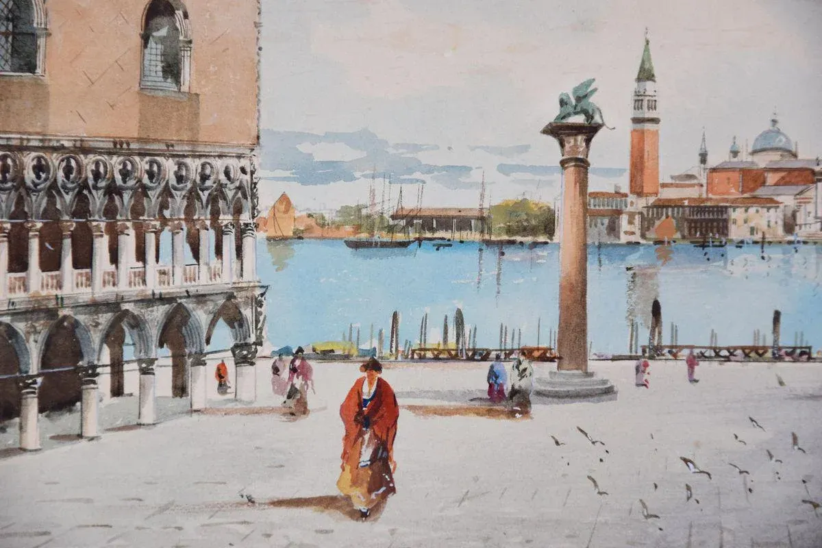 Venice, Piazza San Marco - Original Watercolor by A