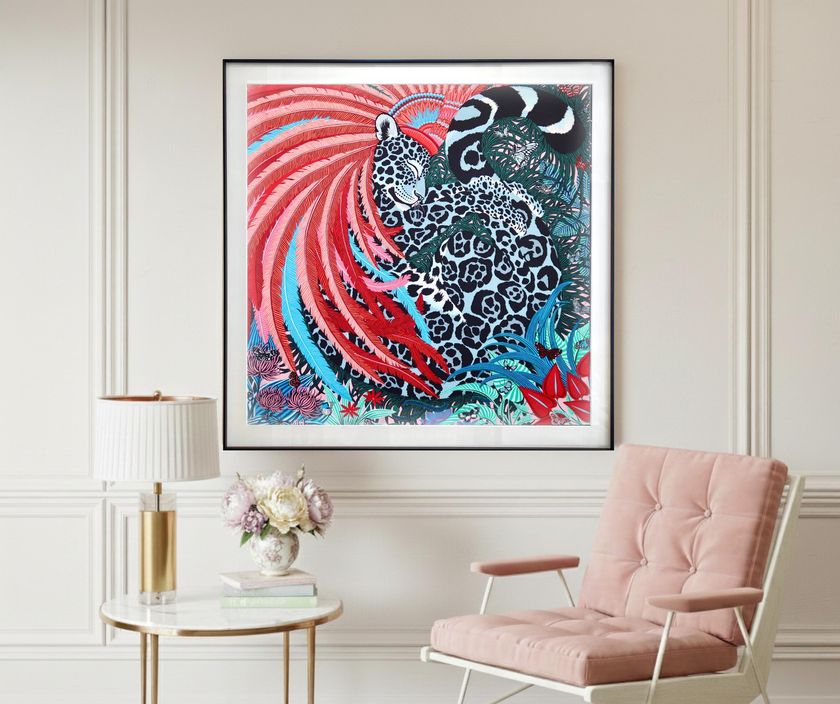 Framed Hermès Silk Scarf 