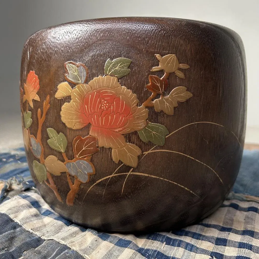 Vintage Japanese Maki-E Hibachi Fire Pot, 1950s | Chairish