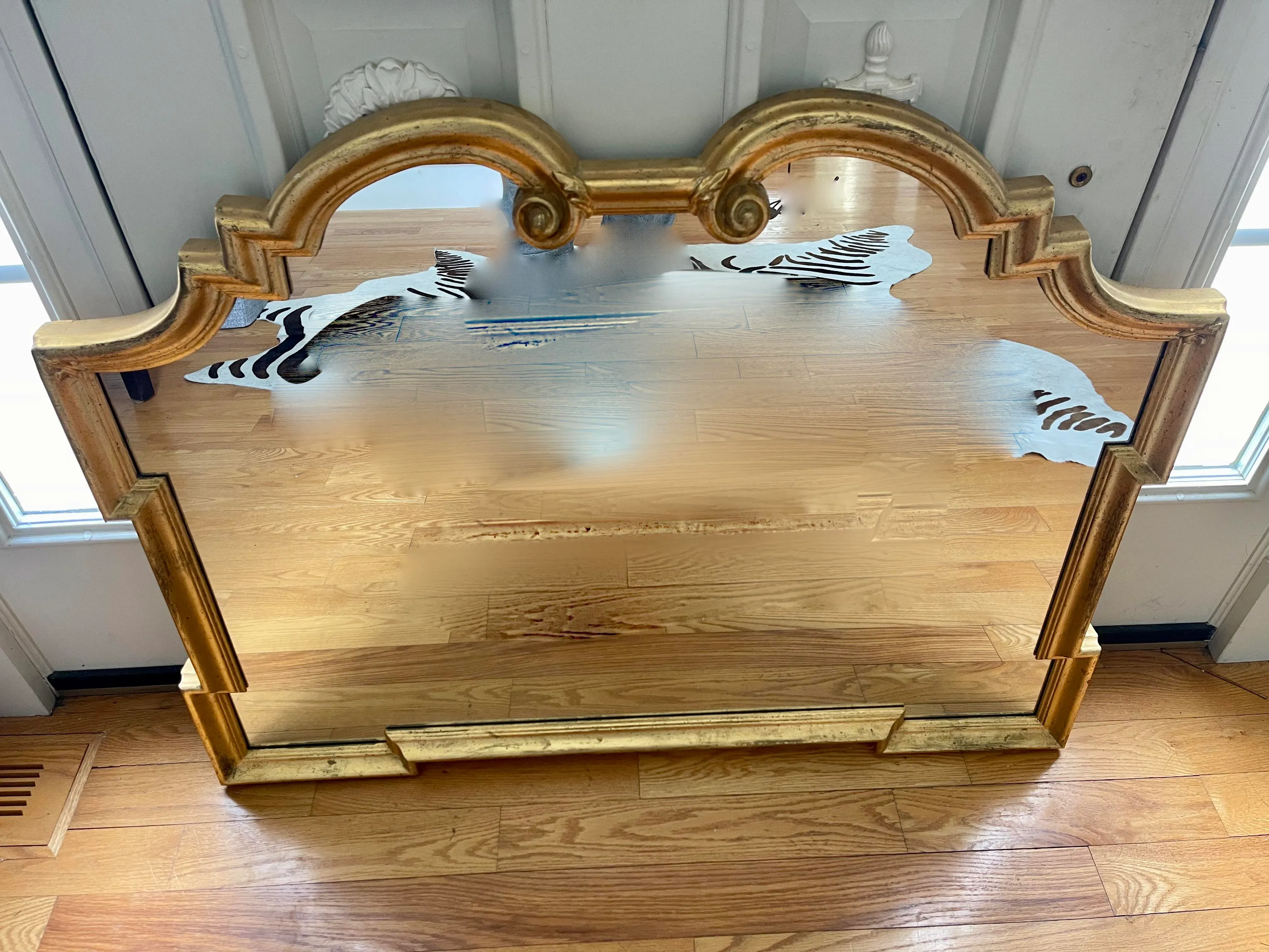 Large Gold Gilt LaBarge for Ethan Allen Italian Wall Mirror | Chairish