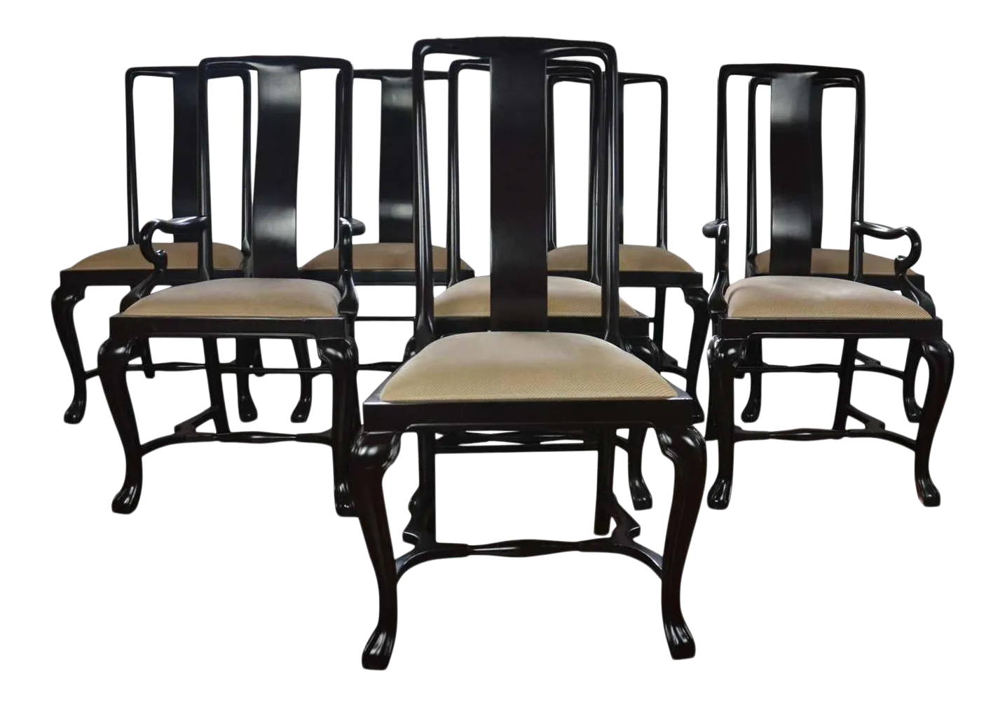 Lacquer Finish Dining Chairs Set of 8 Chairish