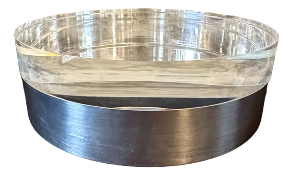 Vintage Silver-plated Metal & Methacrylate Box, 1960s