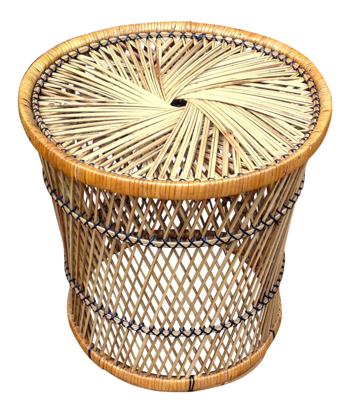 Vintage Wicker Side Table Chairish