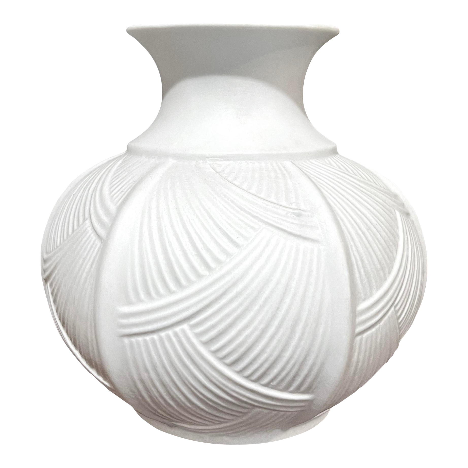 1960s Modernist Bisque Porcelain Vase by PMR Jaeger & Co. Bavaria