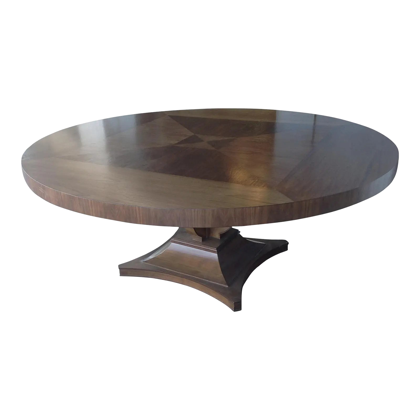 Art Deco Large Round Walnut Dining Table Chairish