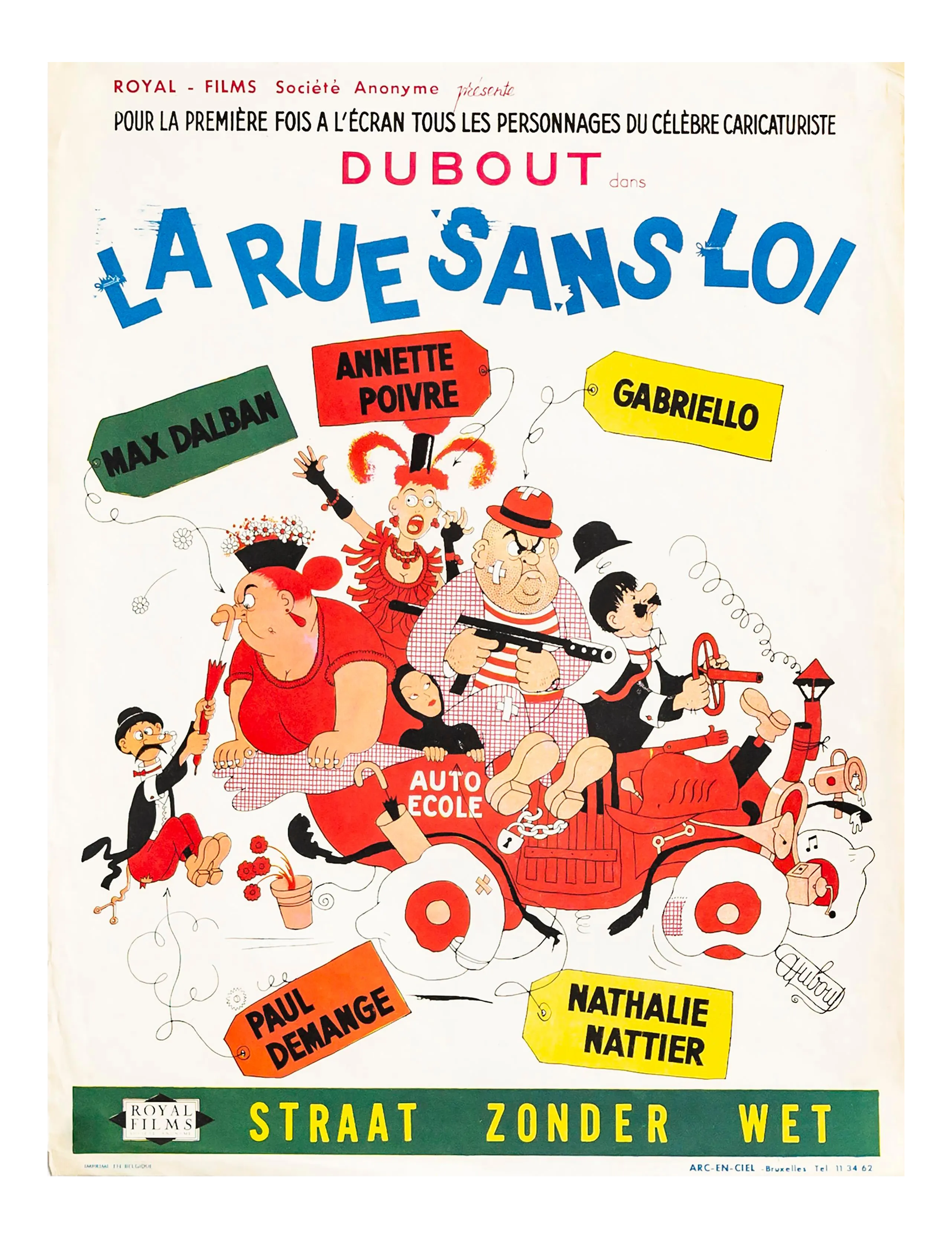 1950 Original French Movie Poster La Rue Sans Loi Street Without Rules Chairish