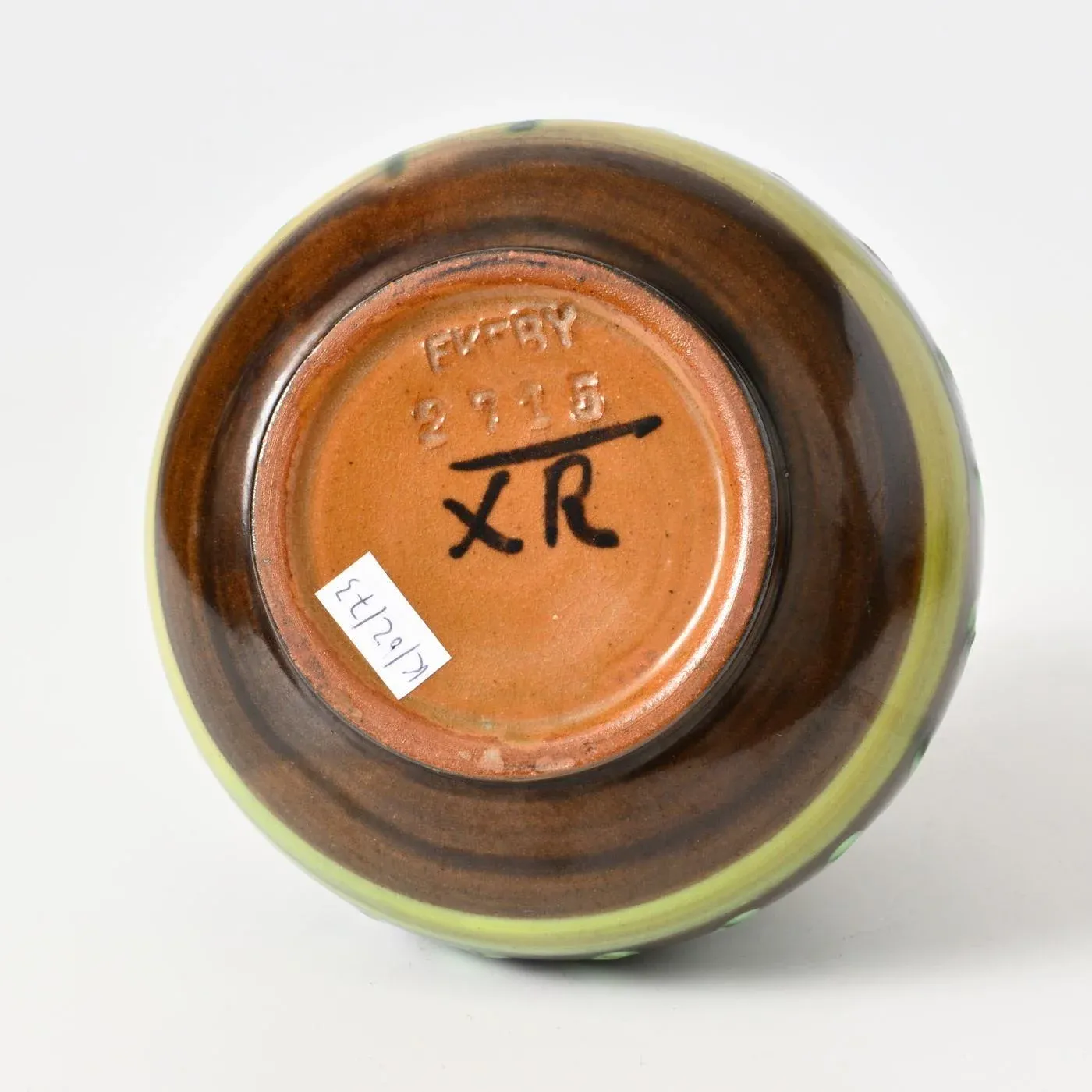 Swedish Brown and Green Pottery Vase from Ekeby, 1930s main image 2