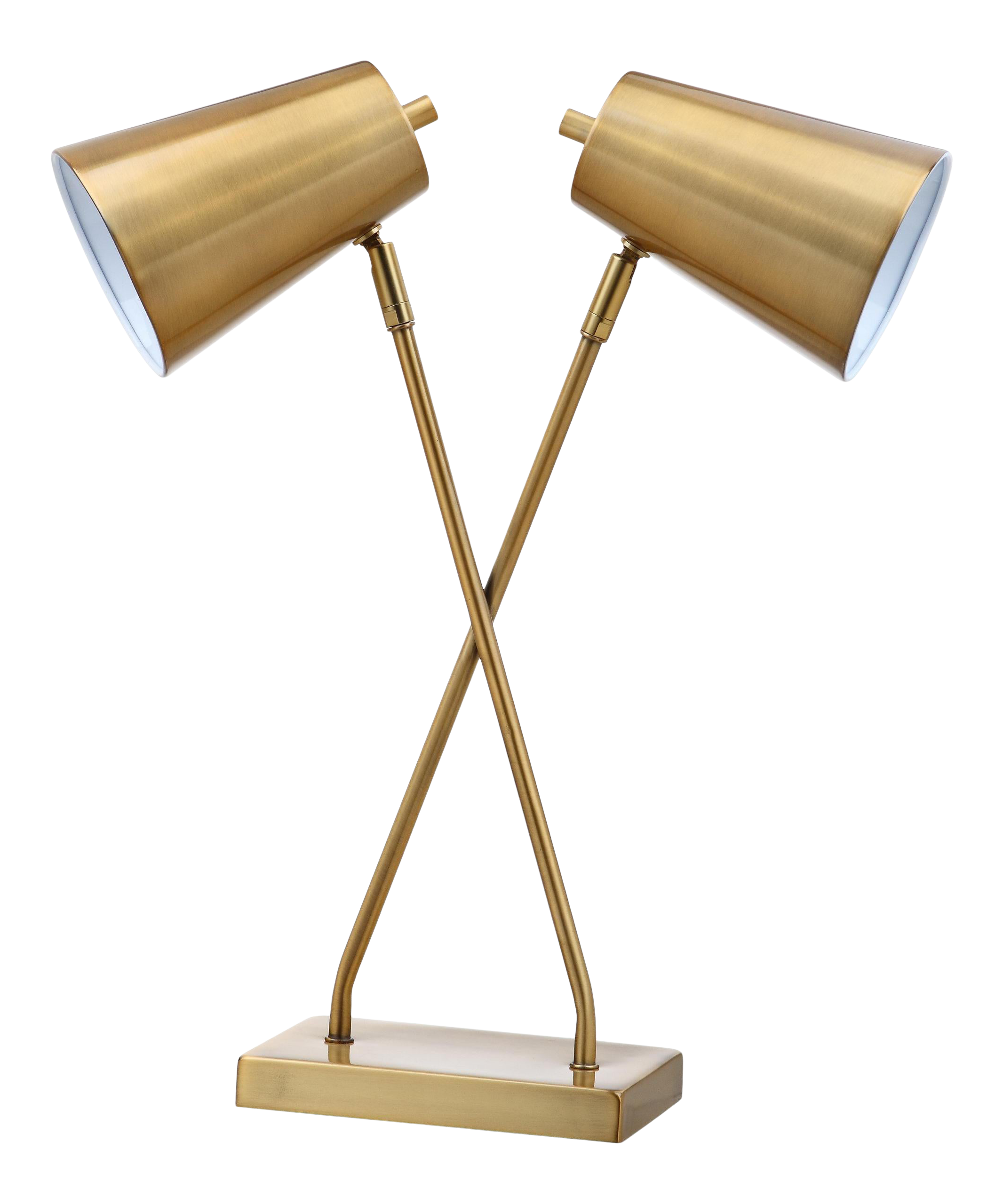 Modern Two Light Table Lamp Gold Chairish