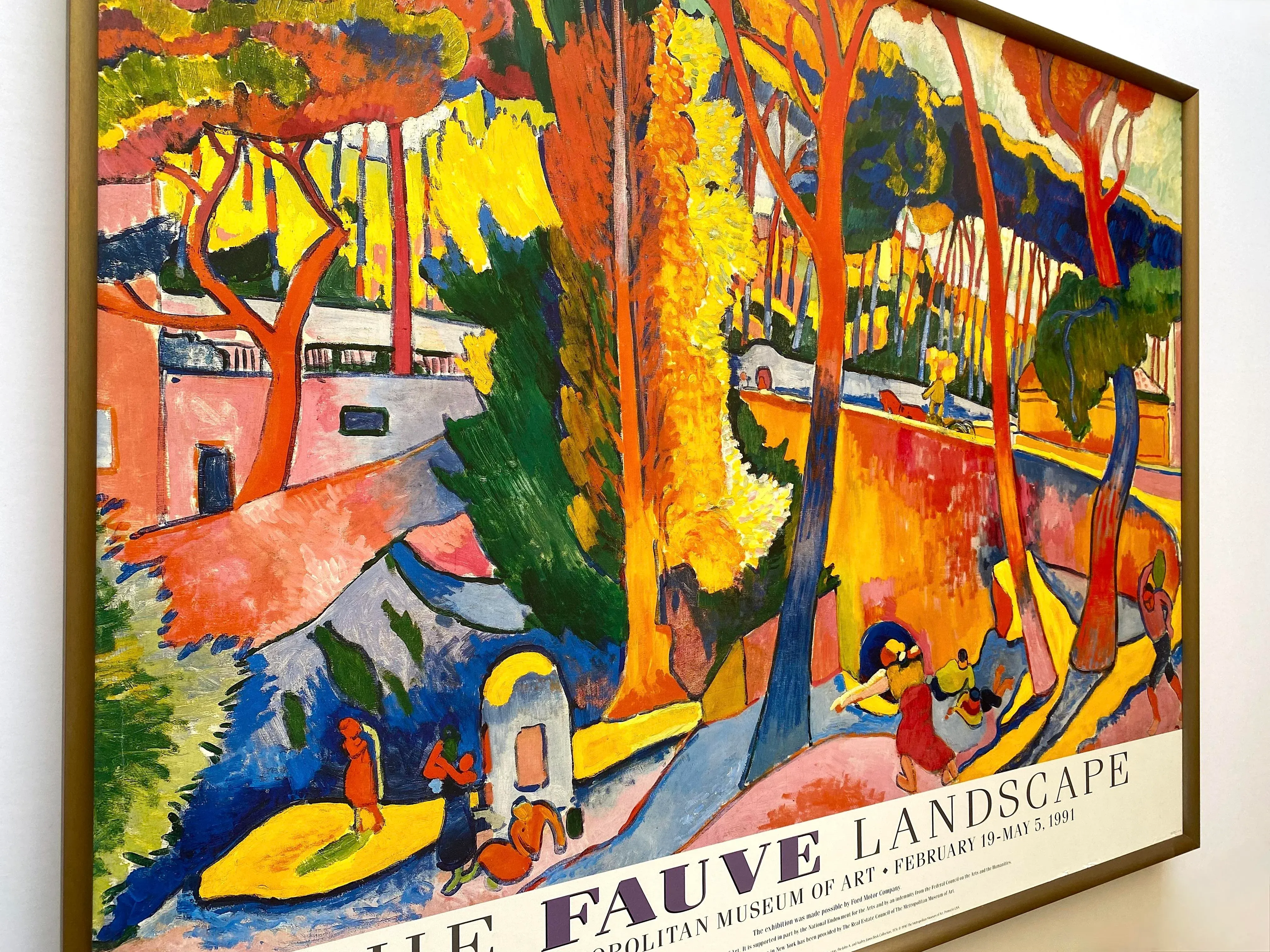 Andre Derain Vintage 1990 Fauvism Lithograph Print Framed