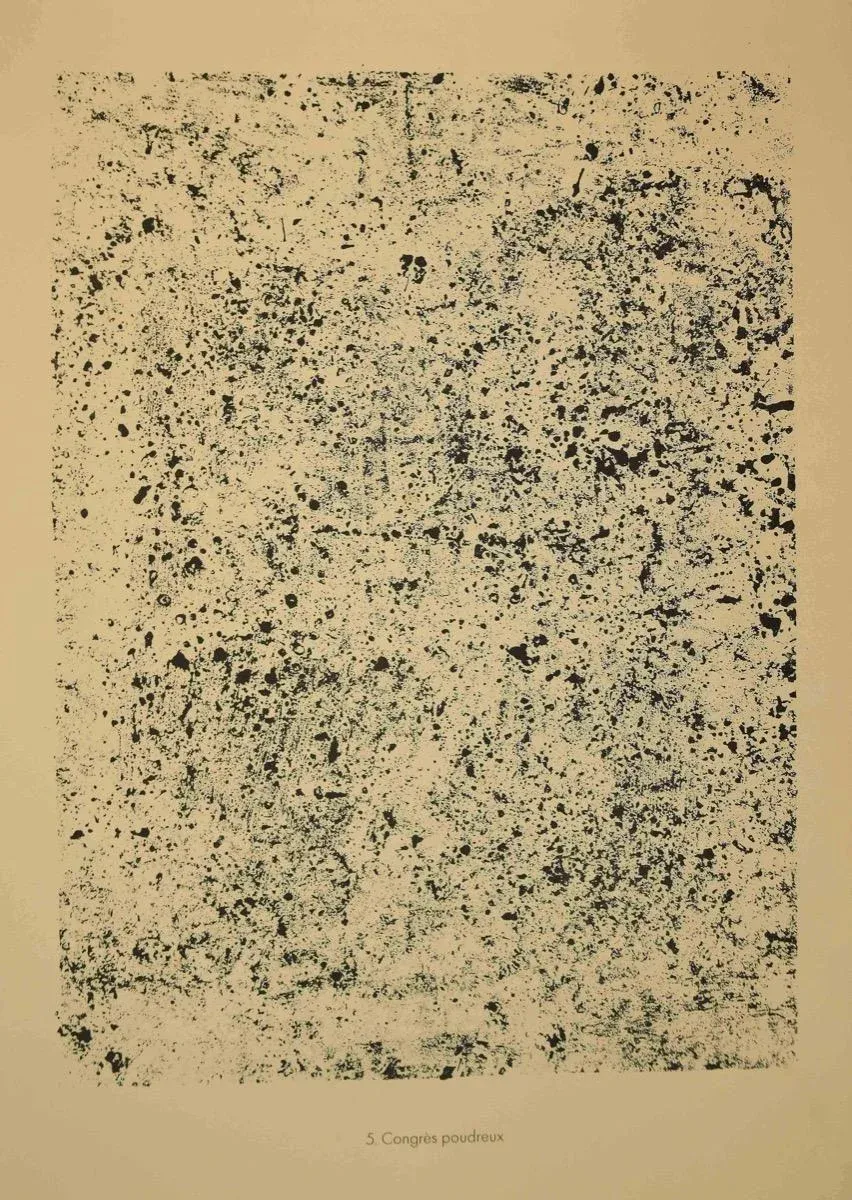 Jean Dubuffet, Powdery Congress, Lithograph, 1959