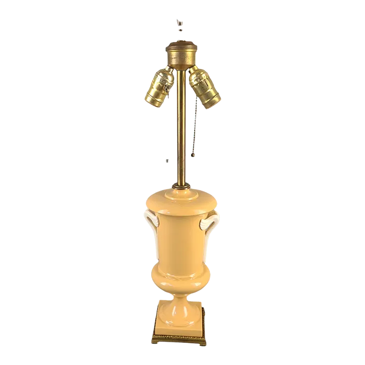 Vintage Lenox Unusual Sand Color Porcelain Neoclassical Urn Dav-Art Table Lamp main image 7