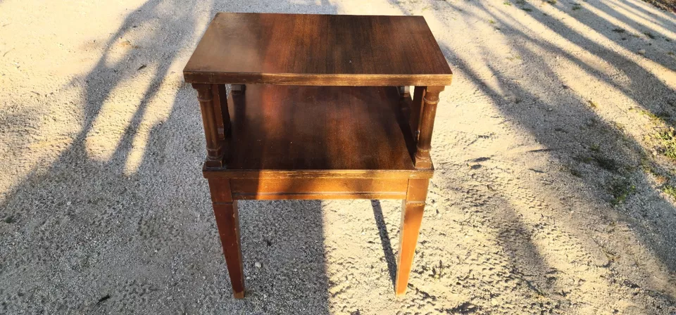 1950s Vintage Mersman Tiered Step 2 Tier End Table | Chairish