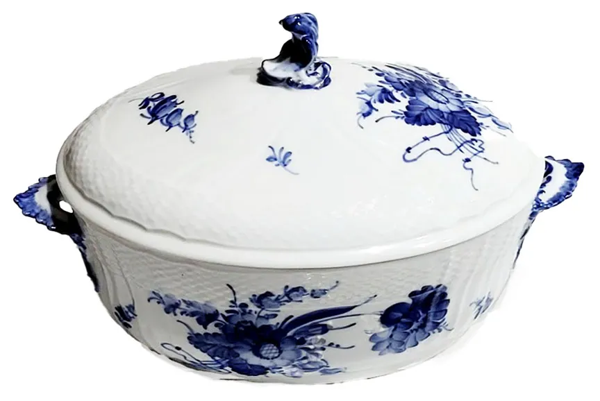 Royal Copenhagen Blue Flowers (Curved) Soup Tureen With Ladle