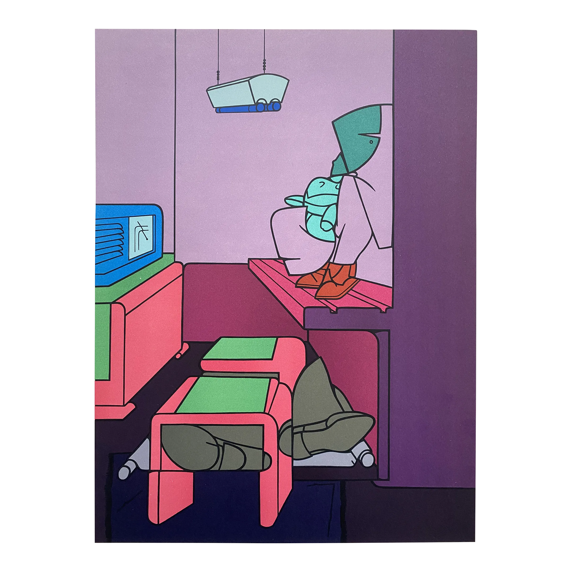 アート・デザイン・音楽 Valerio Adami : le voyage du dessin Valerio ADAMI : Original Serigraph : The musician