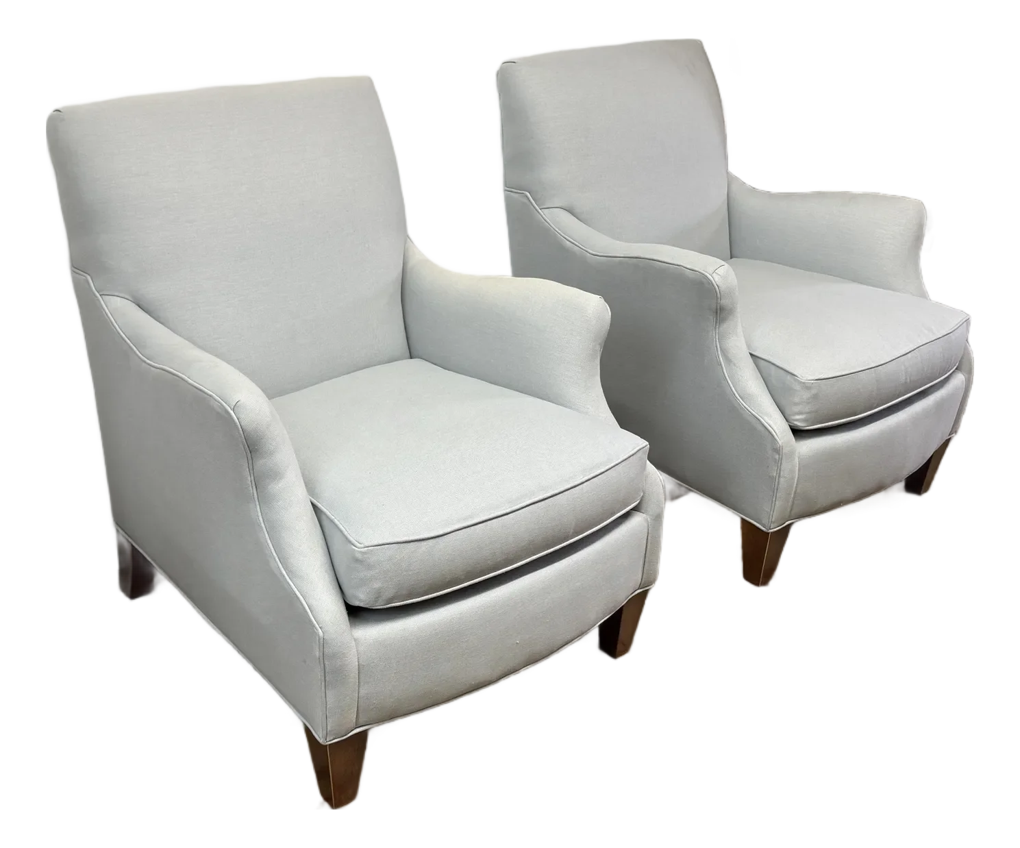 Ballard Designs Wembley Club Chairs, Pair