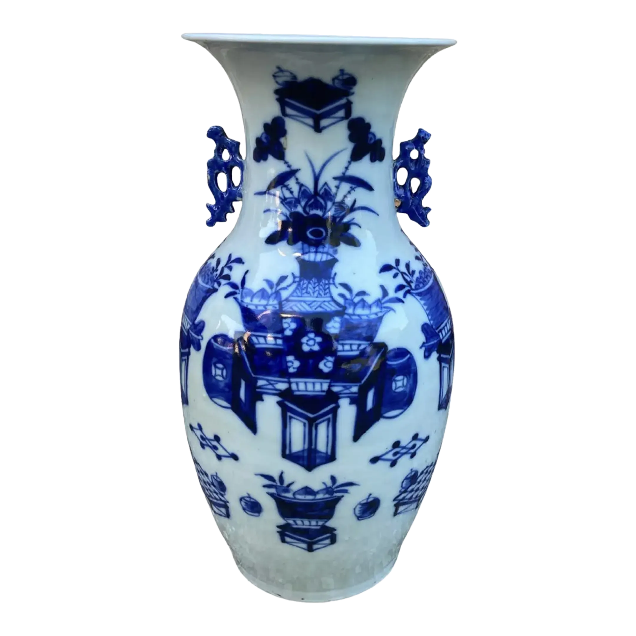 Antique Chinese Blue and White Vase Chairish