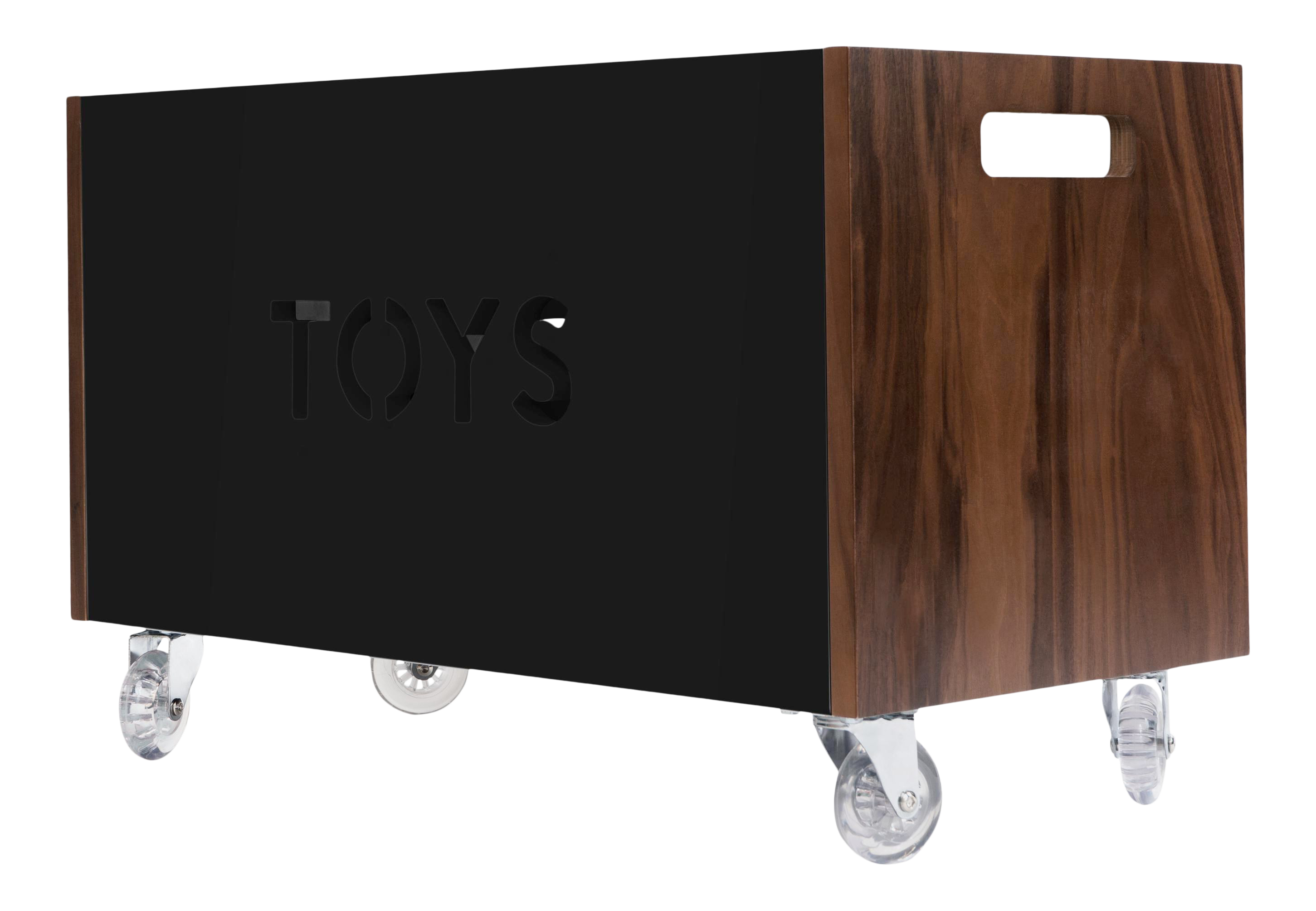 Nico & Yeye Toy Box Chest on Casters Walnut Black Chairish