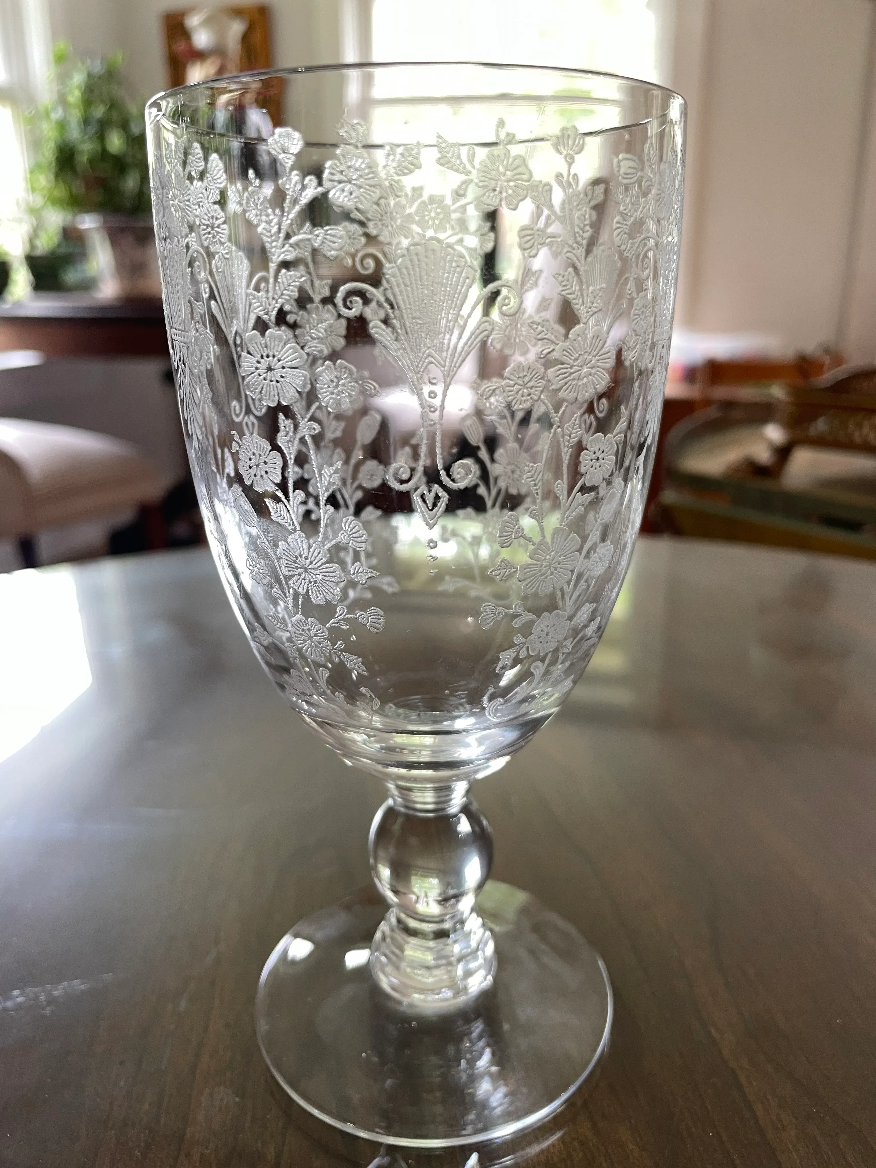 1935 - 1955 Duncan and Miller Etched Blown Glassware - a Set