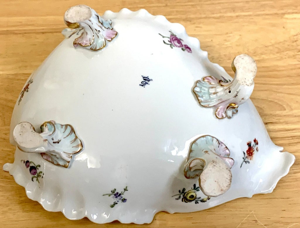 Rococo Revival Dresden Porcelain Footed Bowl, by Helena Wolfsohn 