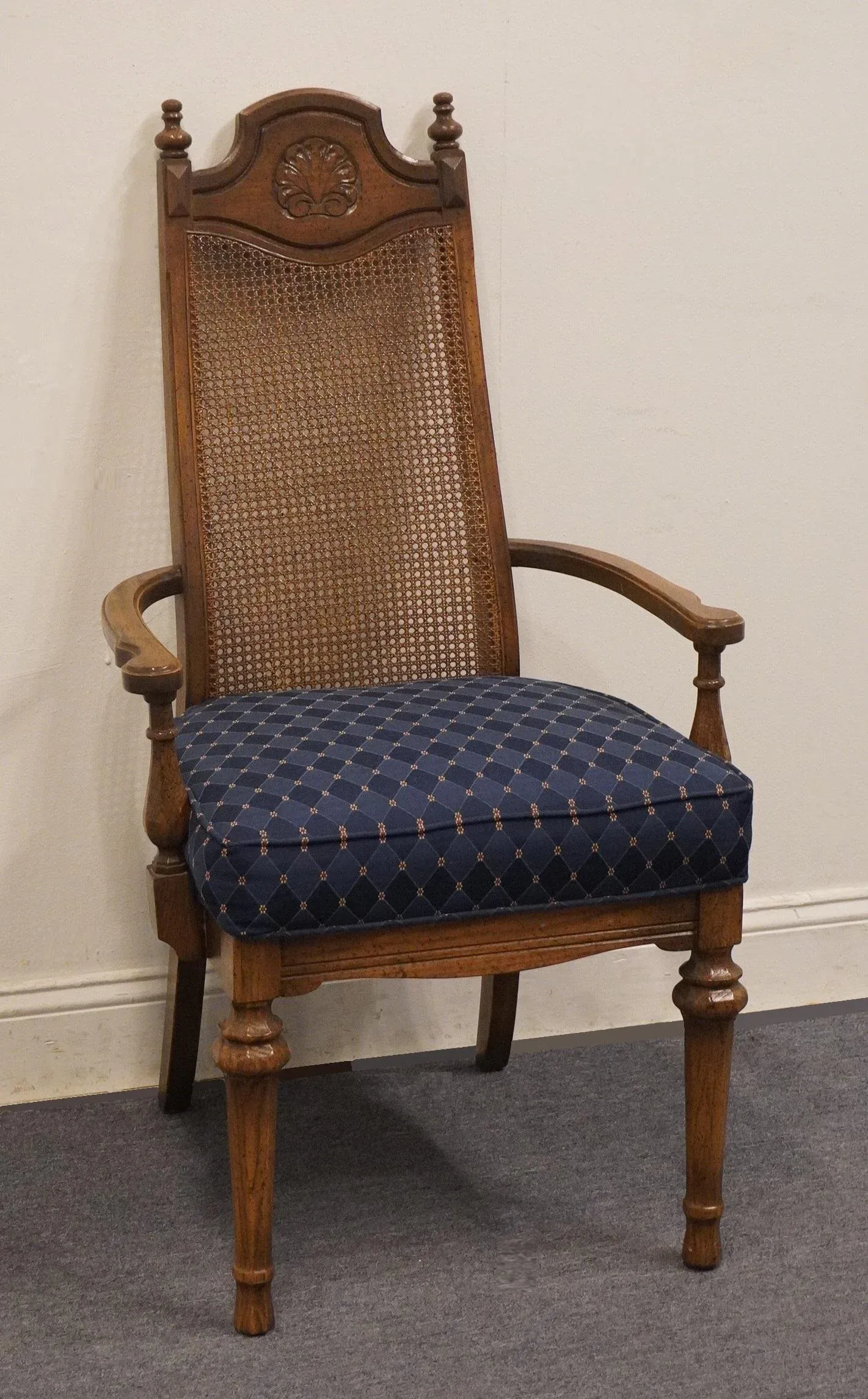 American Furniture Italian Mediterranean Style Cane Back