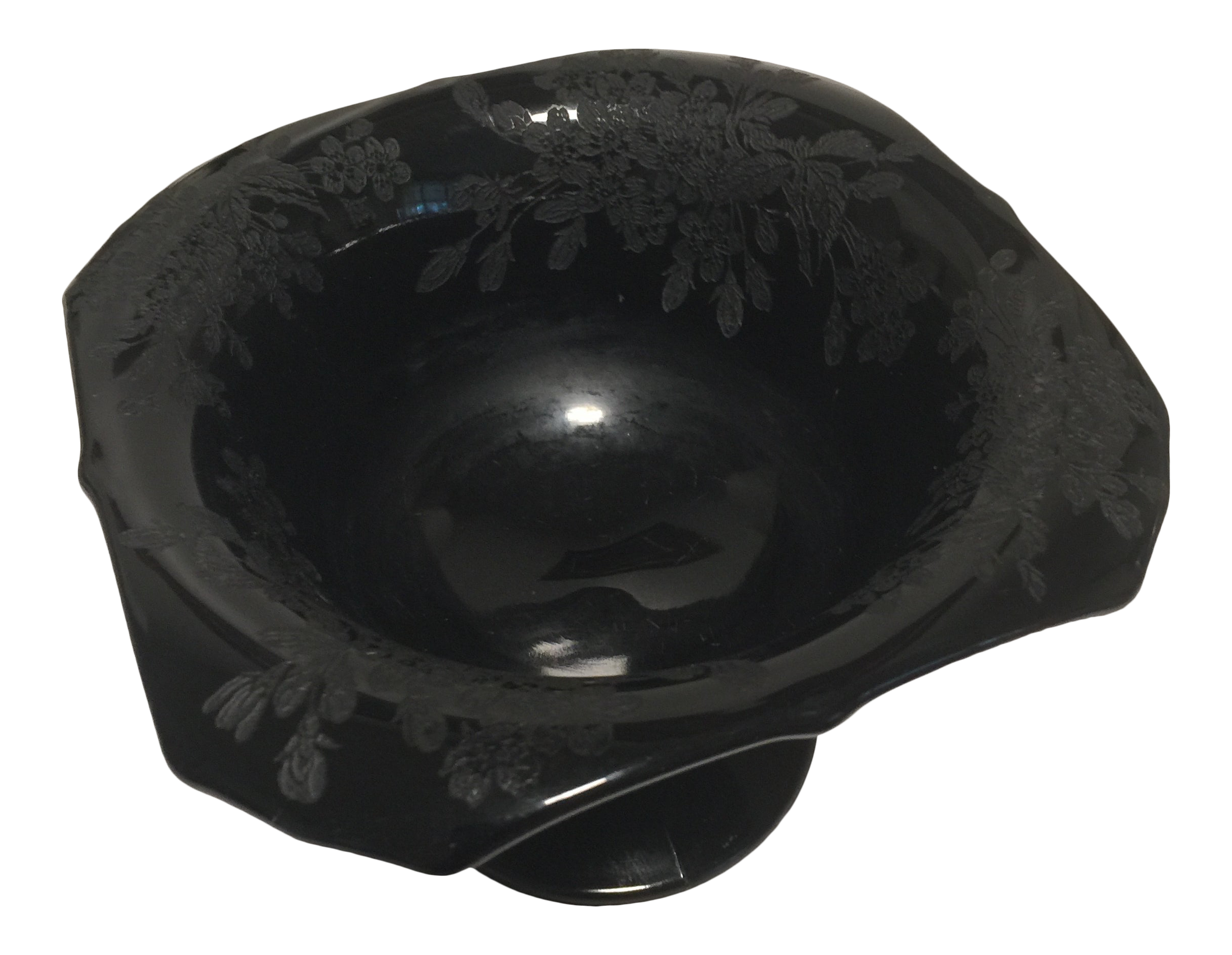 Fenton Black Amethyst Candy Bowl Chairish