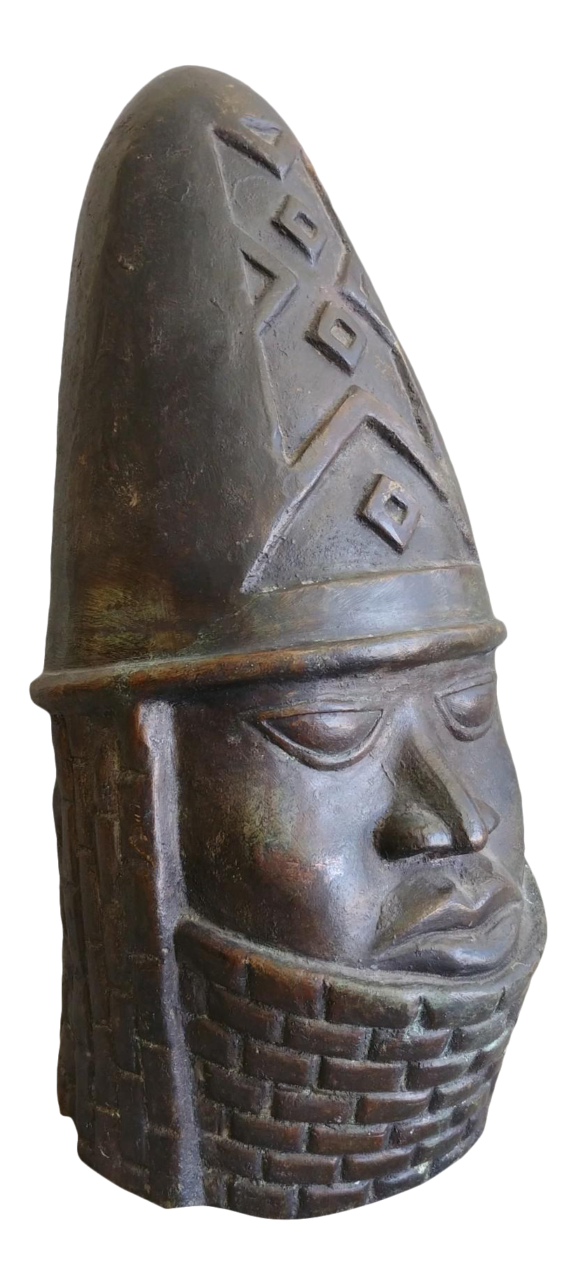 Vintage African Cast Bronze Head Sculpture Ghana Chairish