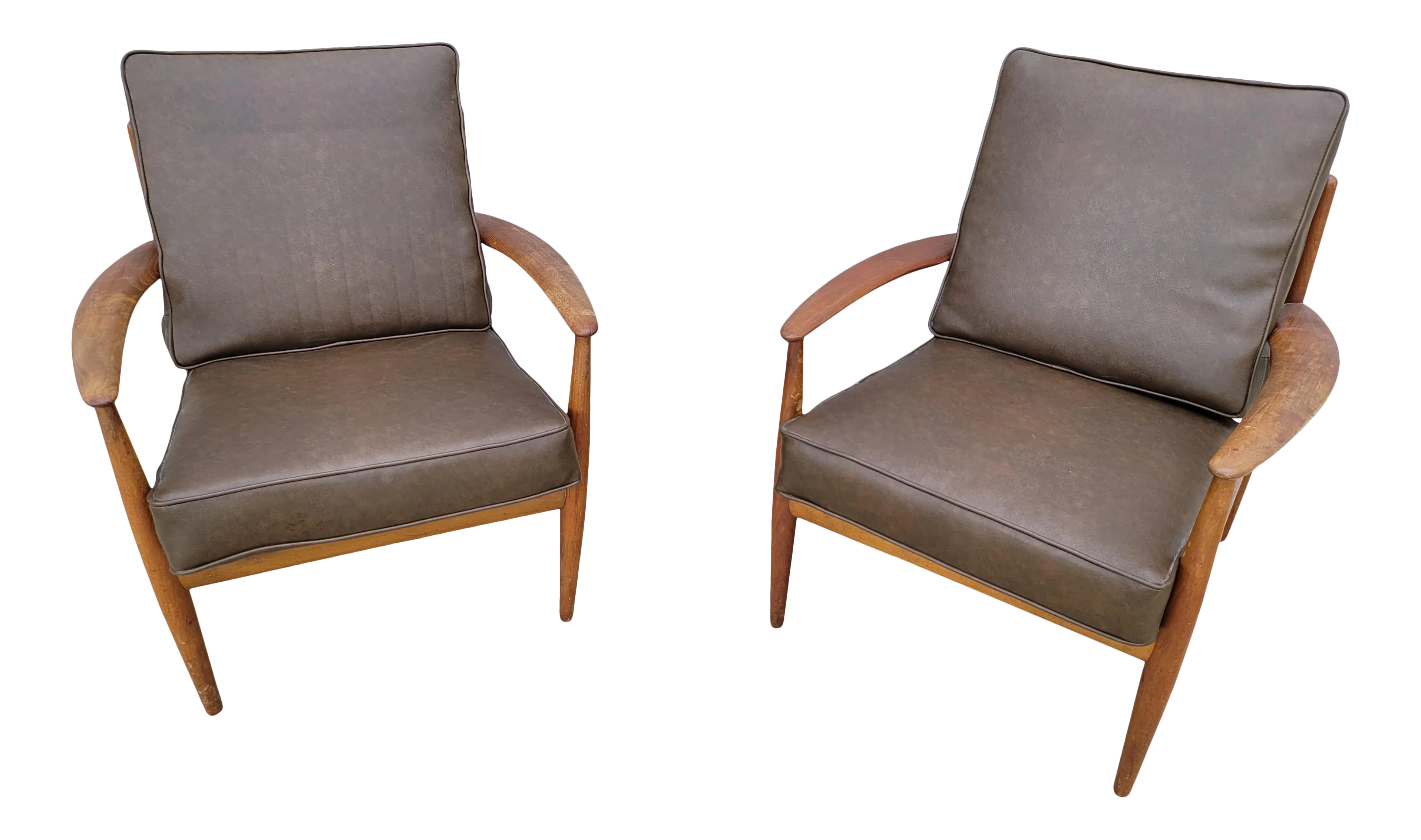 Mid Century Danish Modern John Stuart Grete Jalk Lounge Chairs