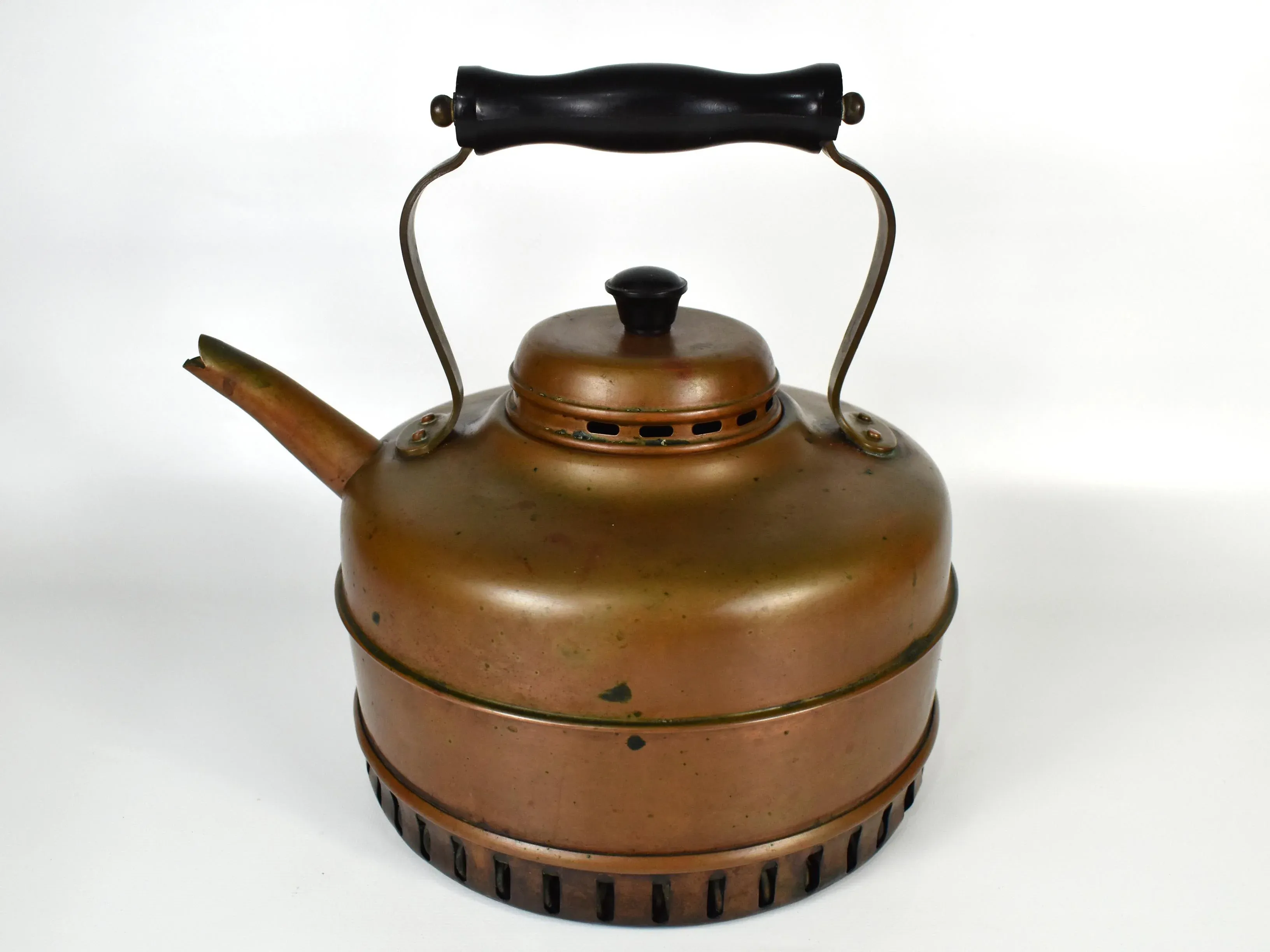 Mid 20th Century Large Copper Rapid Boiler Large Kettle Made in