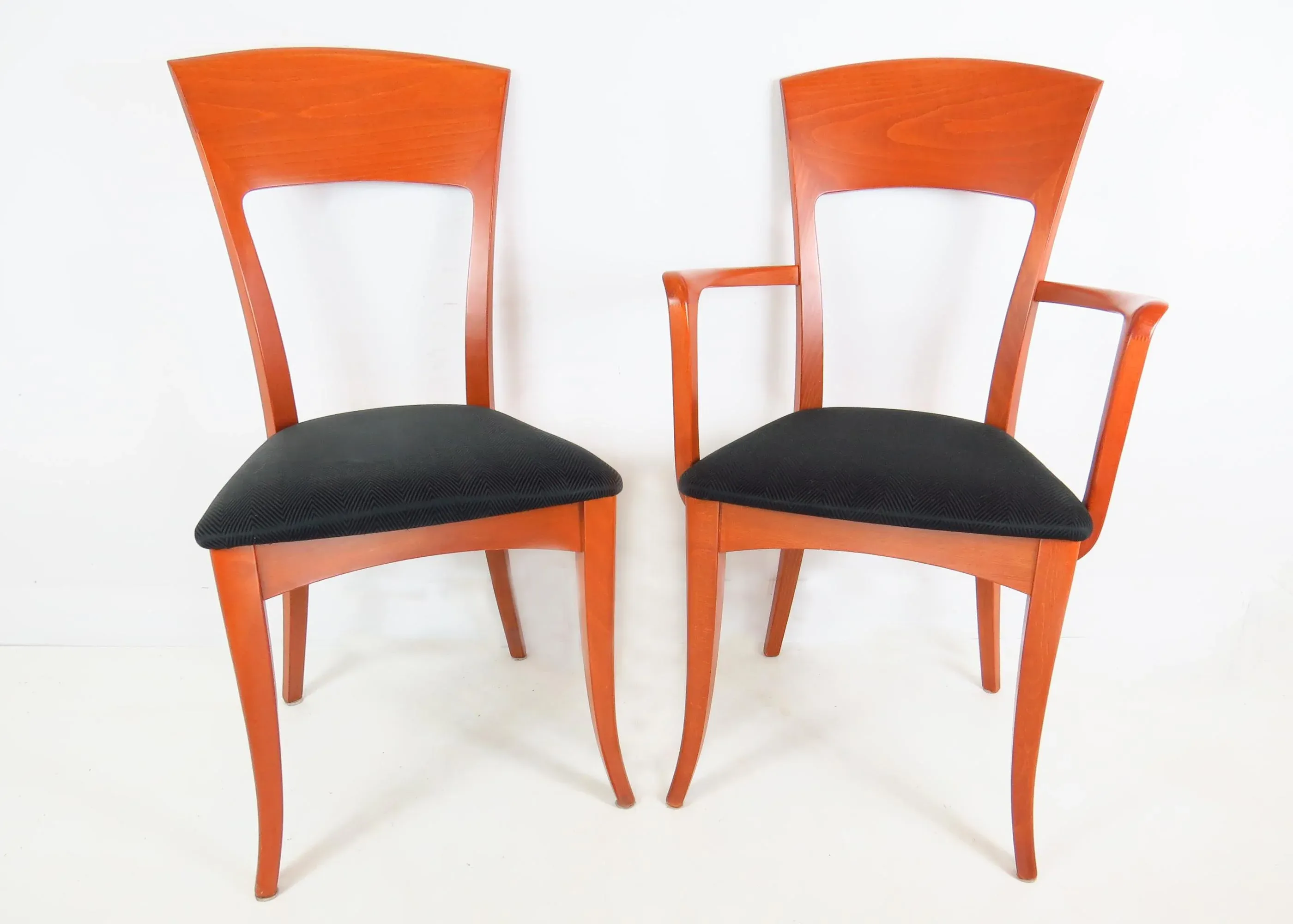 Vintage 1970s Antonio Sibau Cherry Wood Dining Chairs Made in