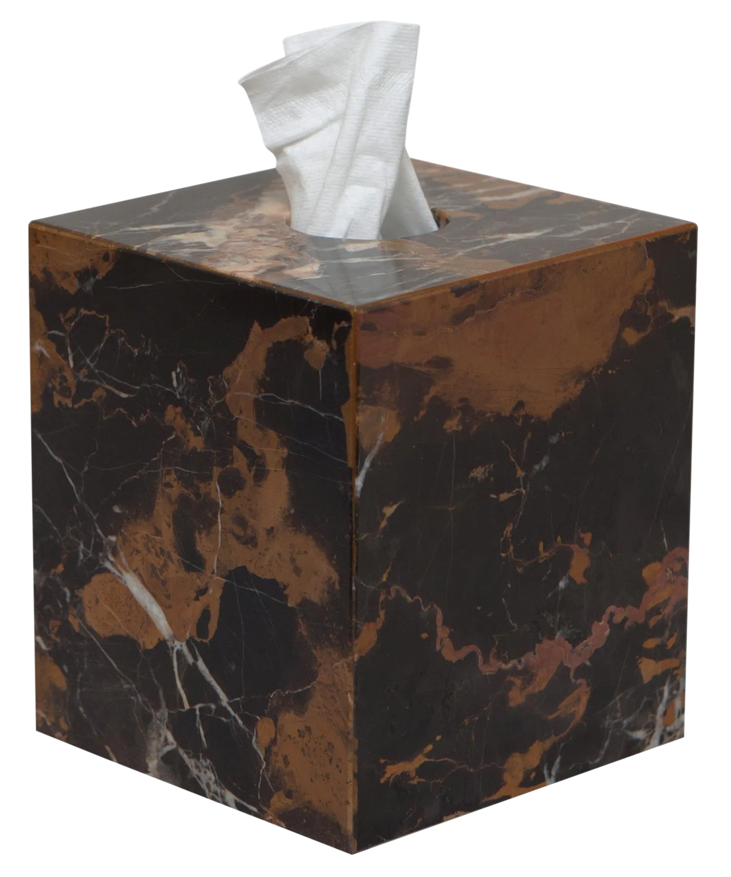 Black & Gold Tissue Box Holder Chairish