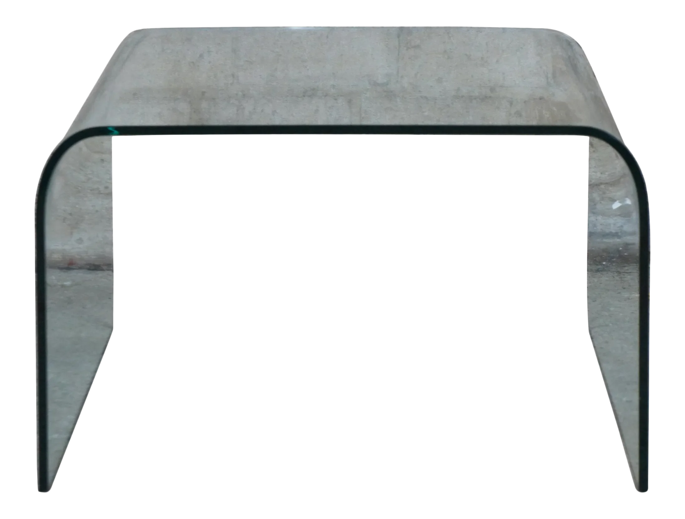 Vintage Mid Century Modern Clear Glass Waterfall Coffee Table Chairish